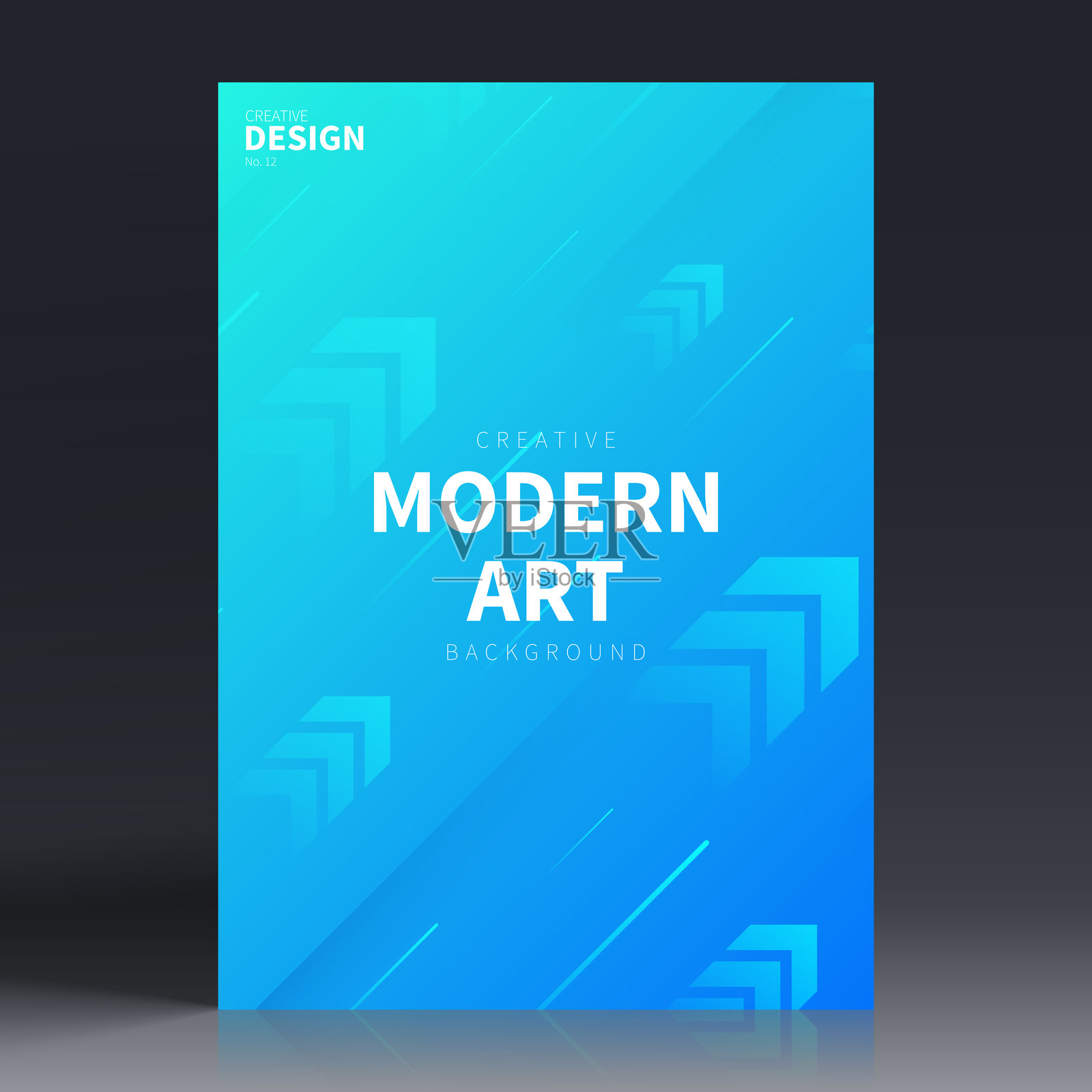 宣传册模板布局，蓝色封面设计，商业年度报告，传单，杂志插画图片素材