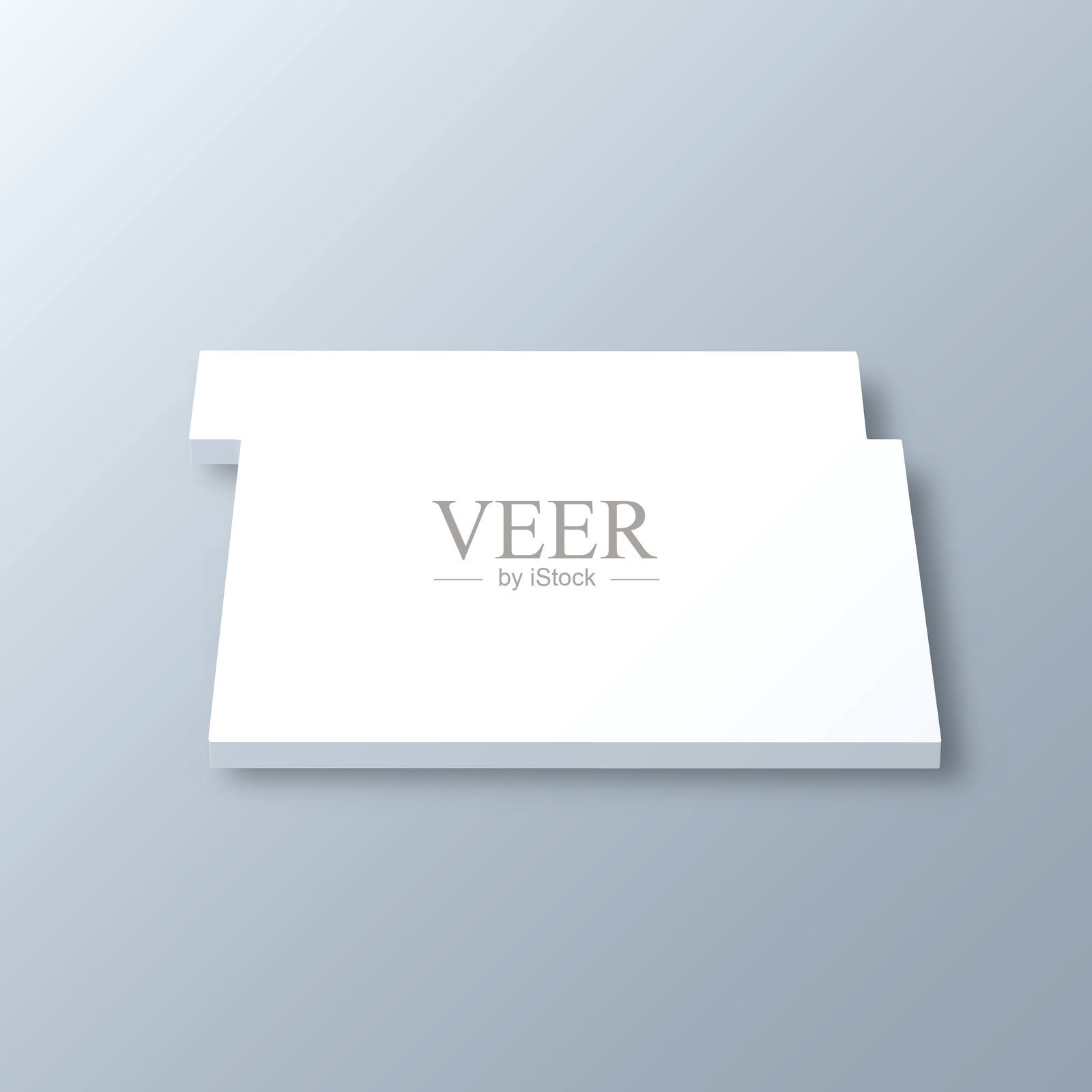 爱荷华州哈丁县。灰色背景上的3D地图插画图片素材