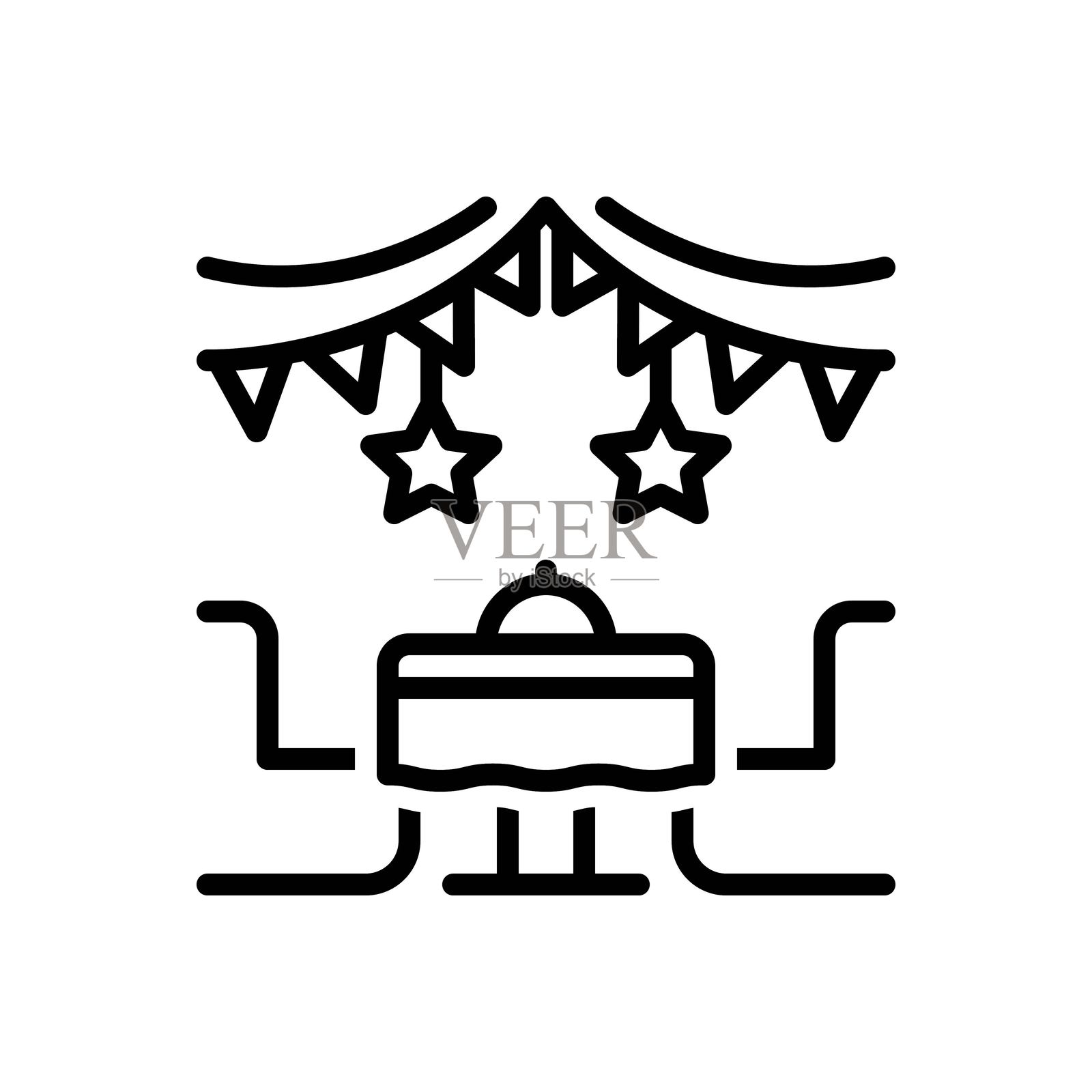 晚餐餐厅插画图片素材