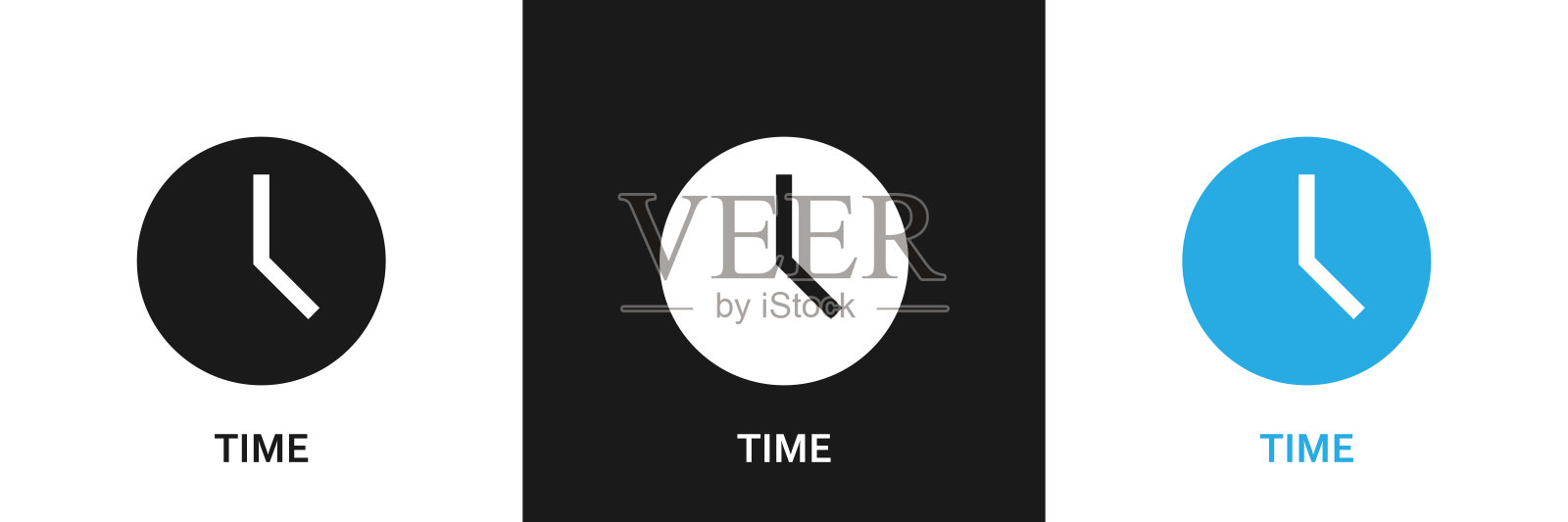 时间图标。时钟，手表矢量图标插画图片素材