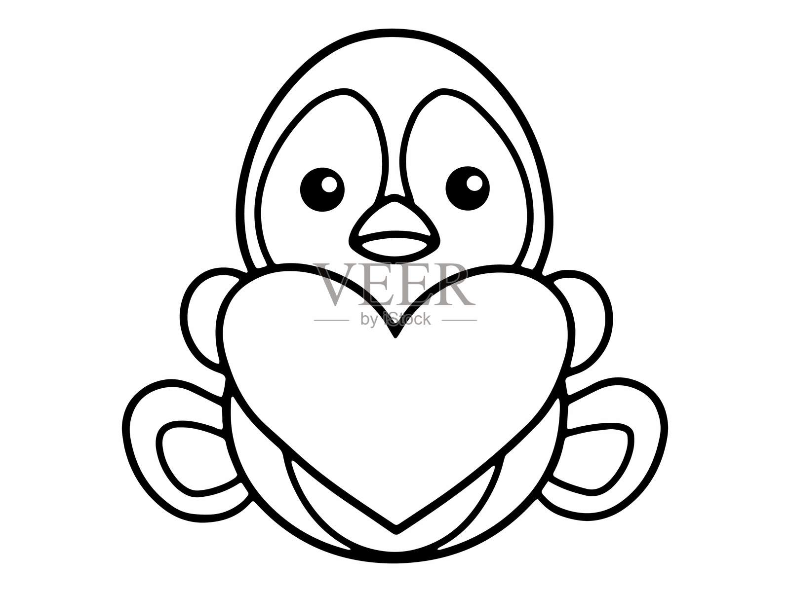 情人节企鹅卡通线条艺术。情人节企鹅手持心形图案线条艺术。情人节企鹅手持信件黑白线条艺术。情人节企鹅手持玫瑰轮廓。情人节企鹅手持气球线条艺术。插画图片素材