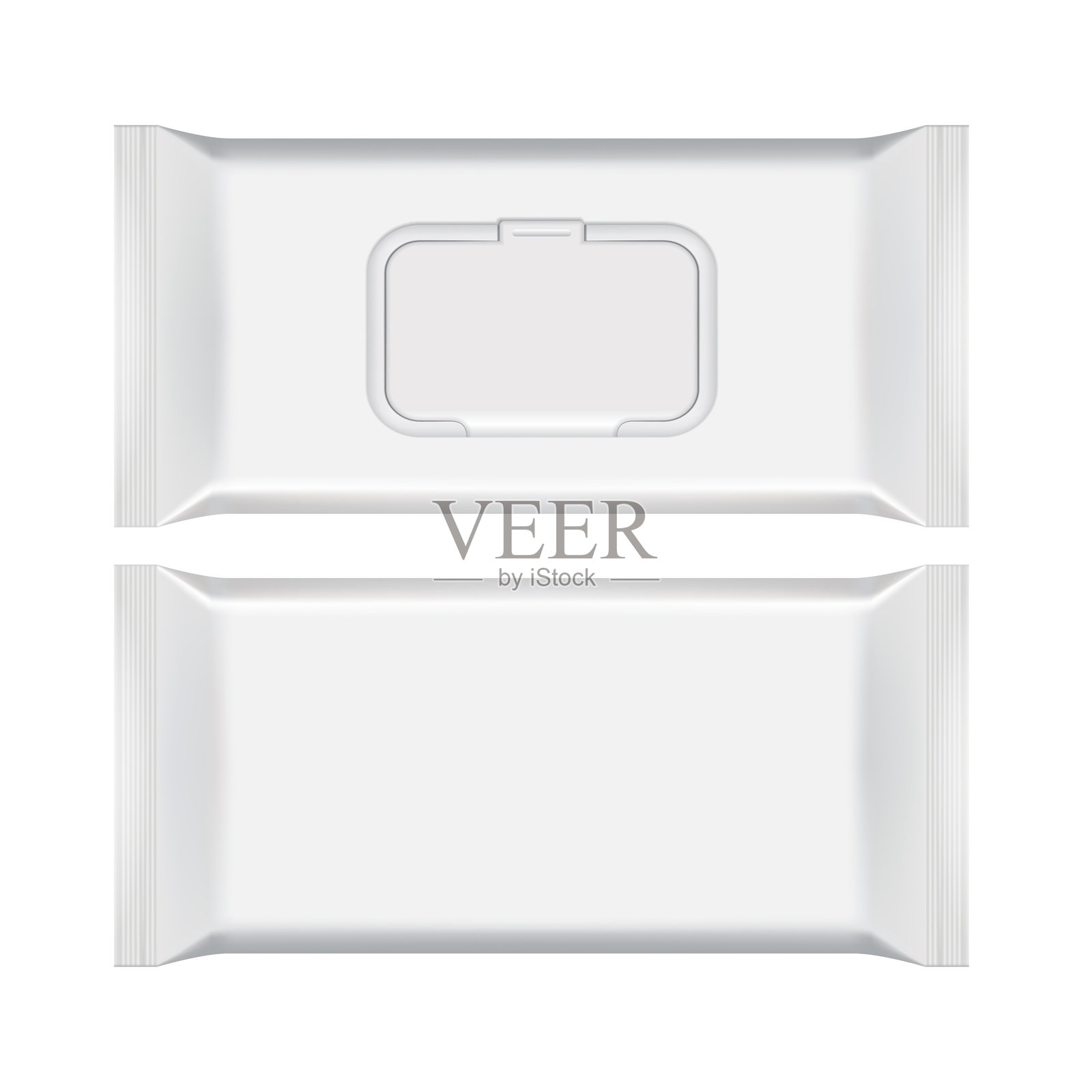 空白零食包装模型。矢量图插画图片素材