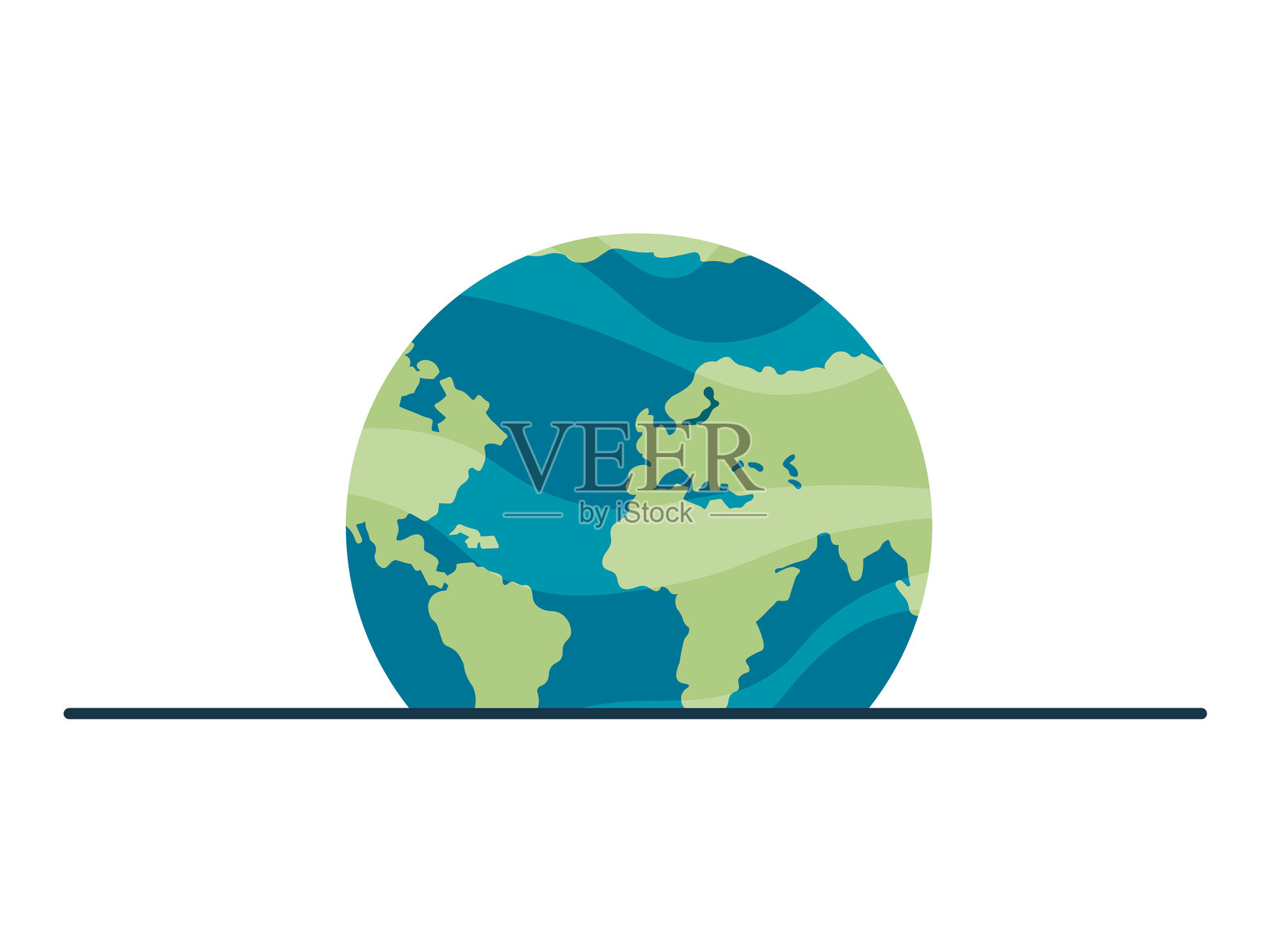 强调地理的地球仪与无缝图案，用于教育视觉效果插画图片素材