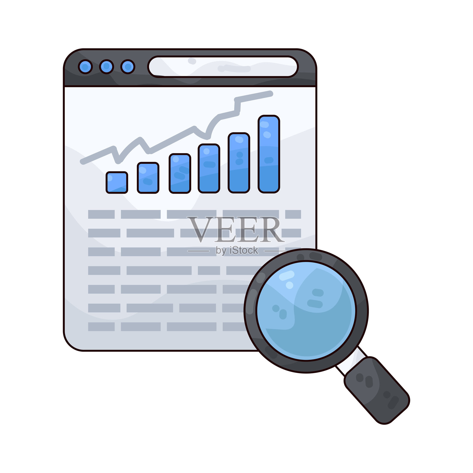 社交媒体分析插画图片素材