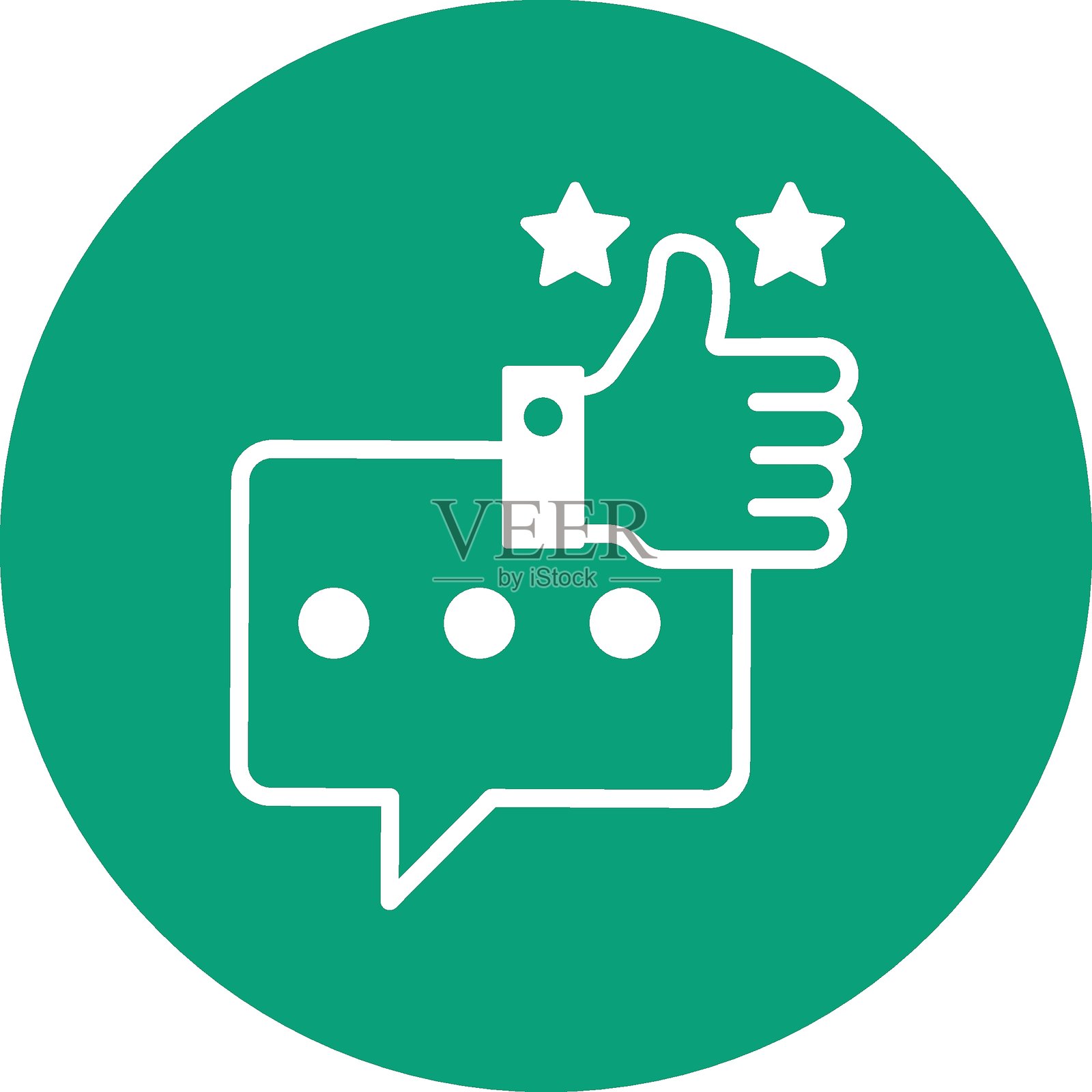 五星反馈矢量图标，易于修改或编辑插画图片素材