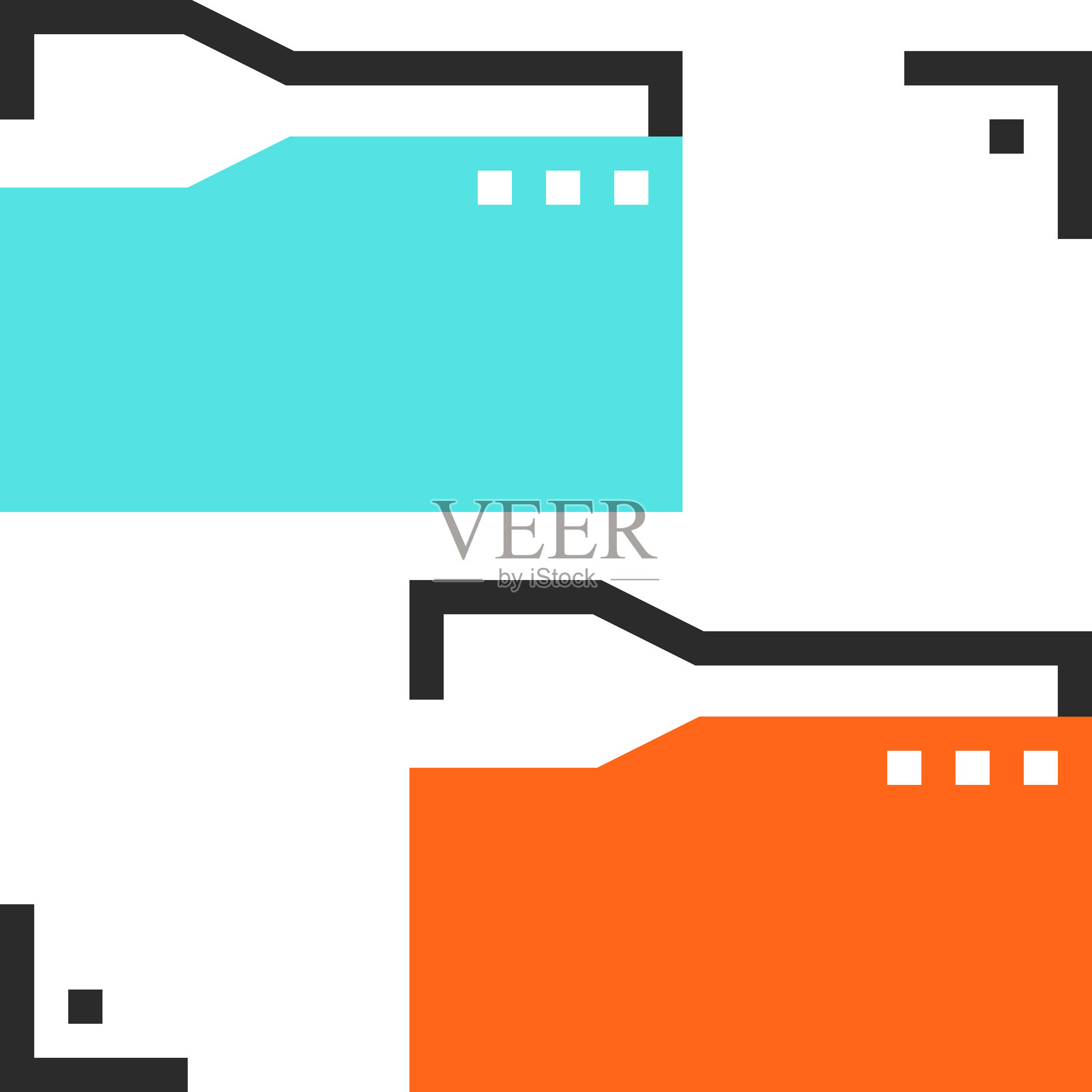 文件管理扁平线条网页图标概念插画图片素材