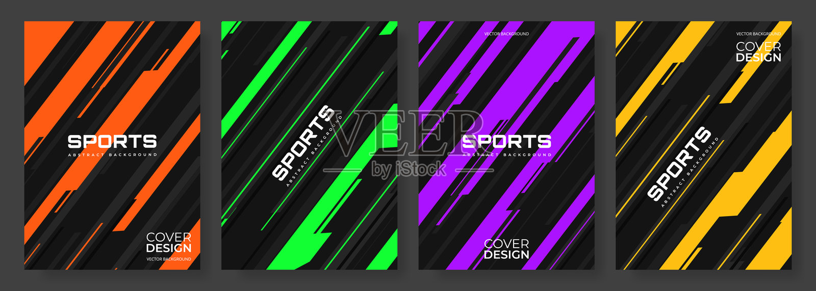 现代体育海报矢量集。运动赛事的封面设计模板合集，适用于横幅、传单、宣传册、海报、卡片和演示背景。插画图片素材