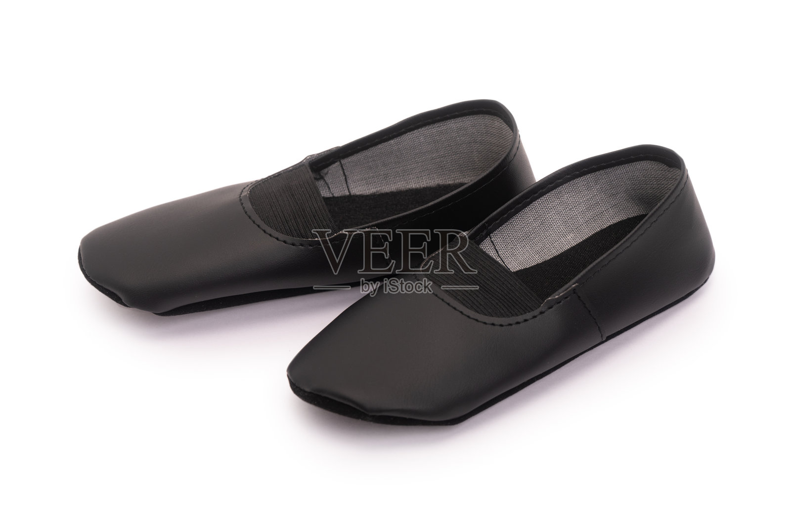 一双新的黑色舞鞋照片摄影图片