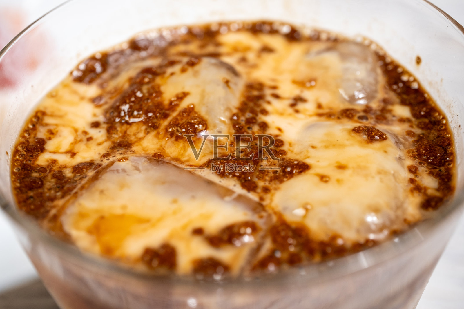 特写的巧克力碎片摩卡照片摄影图片