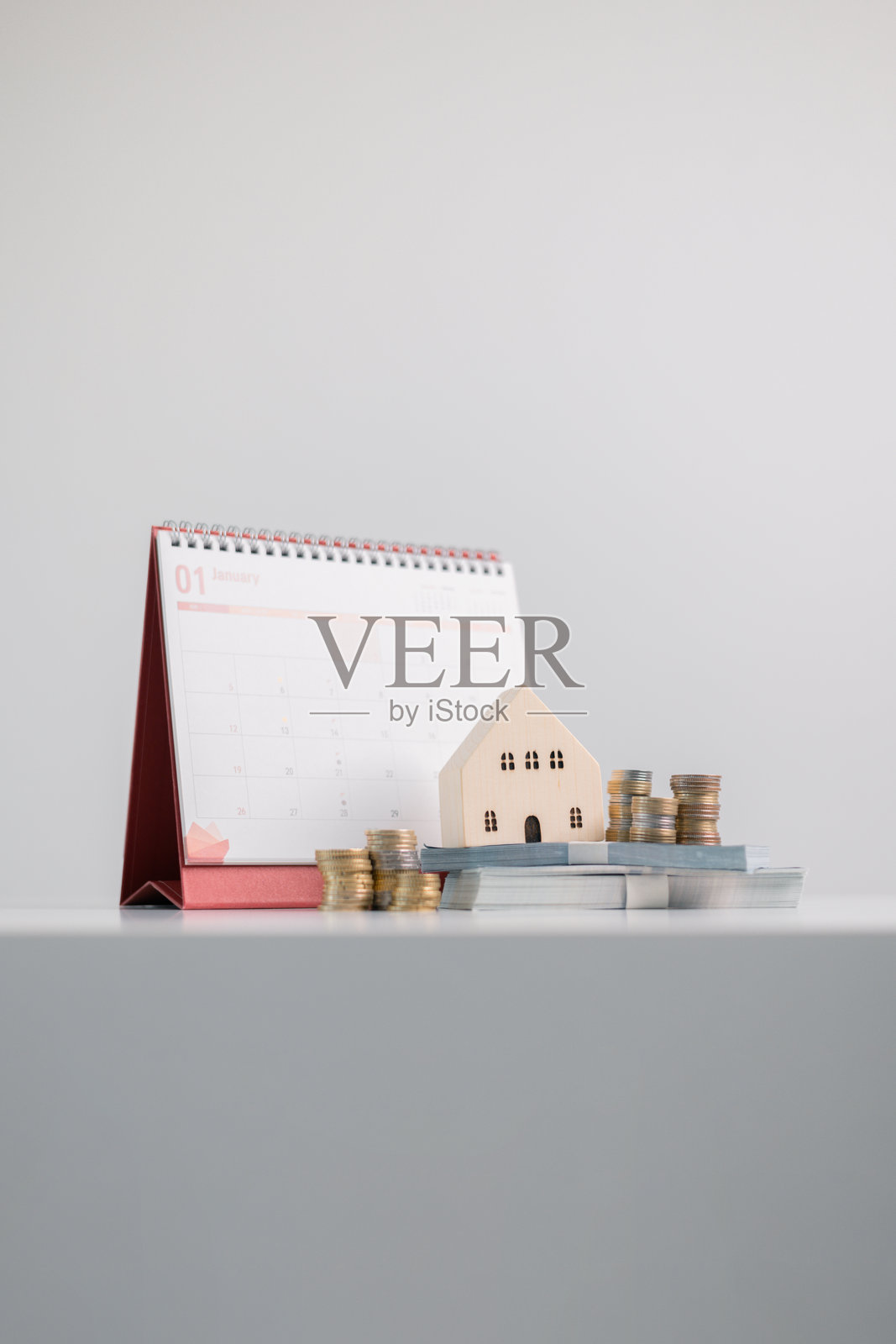 商业概念增长涉及战略财务管理、贷款投资、银行、房地产、经济发展、鼓励储蓄、购房、购车、教育、收入、投资组合、经济回报。照片摄影图片