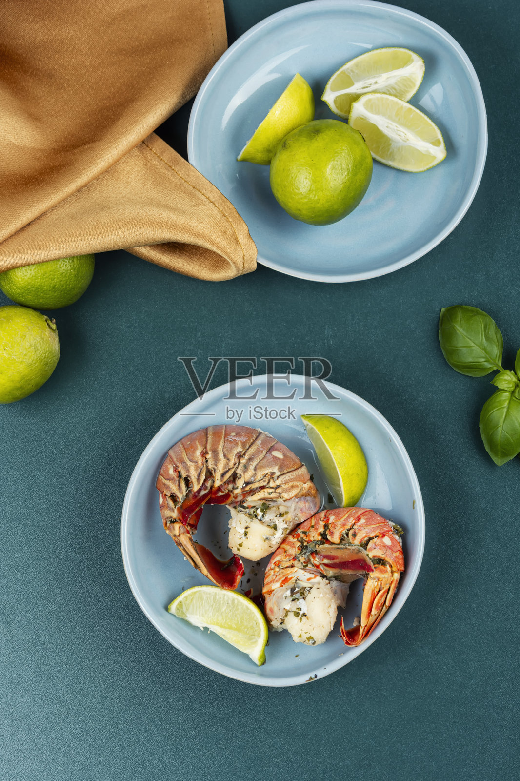 香料龙虾，龙虾晚餐。照片摄影图片