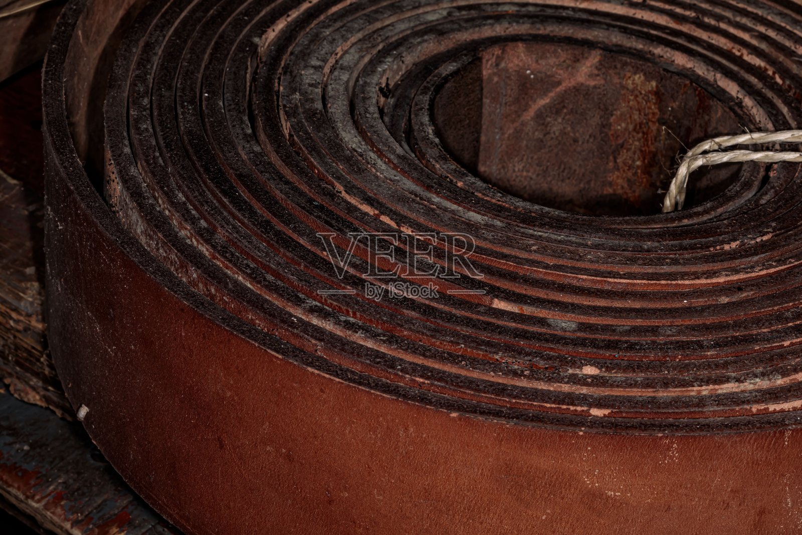 一卷皮革。照片摄影图片
