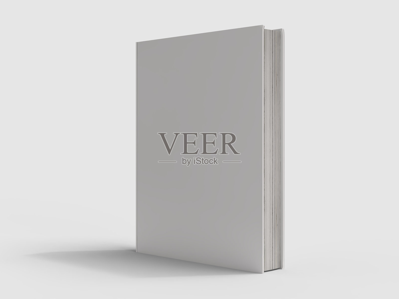 空白杂志或书籍封面模型设计，孤立在白色背景上。用于展示出版商、笔记本、目录、小册子、杂志、日记、日志、手册或出版物的模板。照片摄影图片