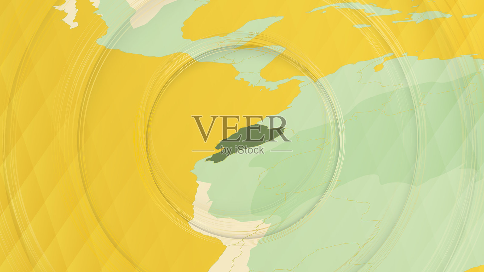 厄瓜多尔及周边地区的抽象地图，带有圆形图案。插画图片素材