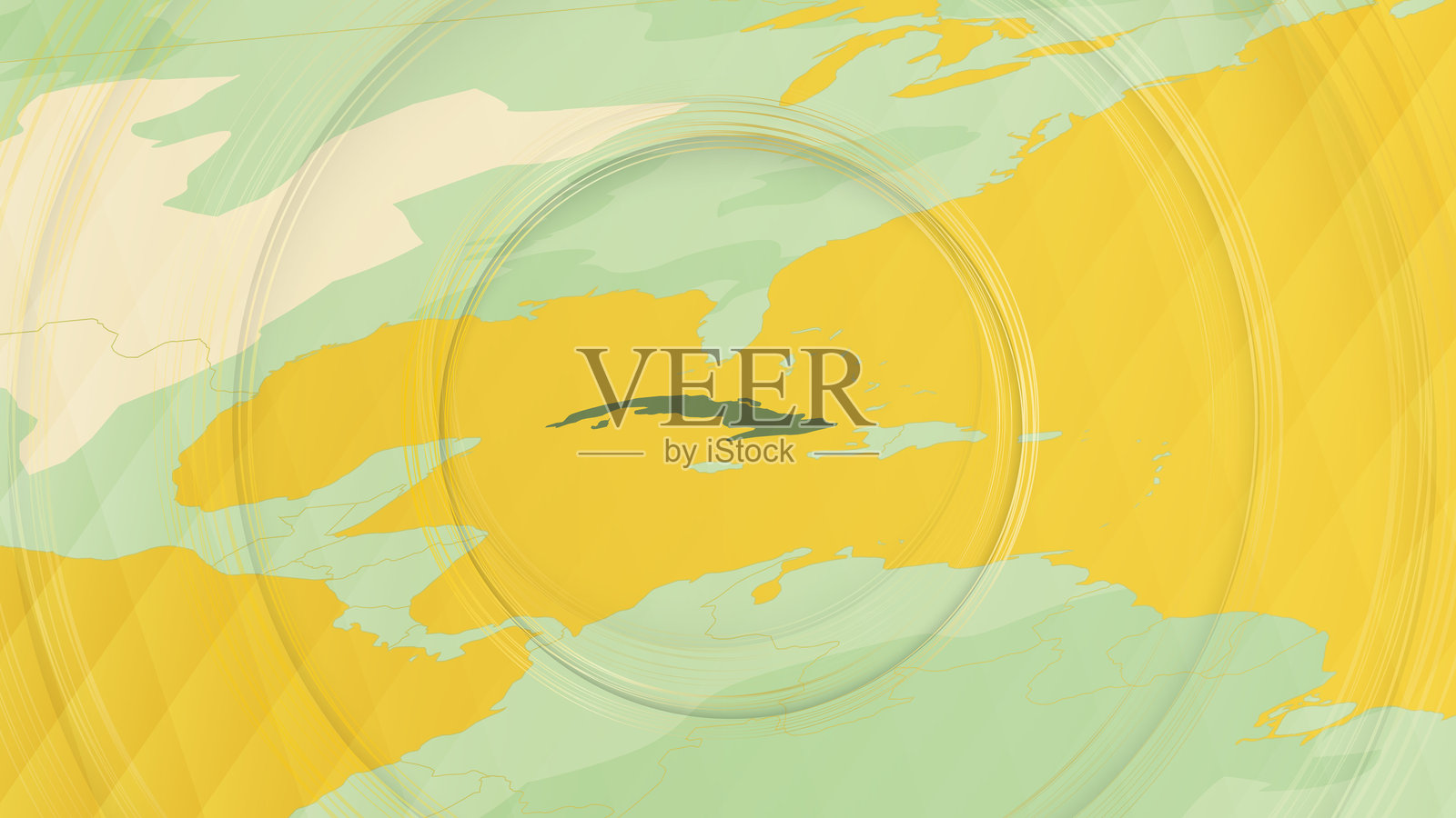 古巴及周边地区的抽象地图，带有圆形图案。插画图片素材