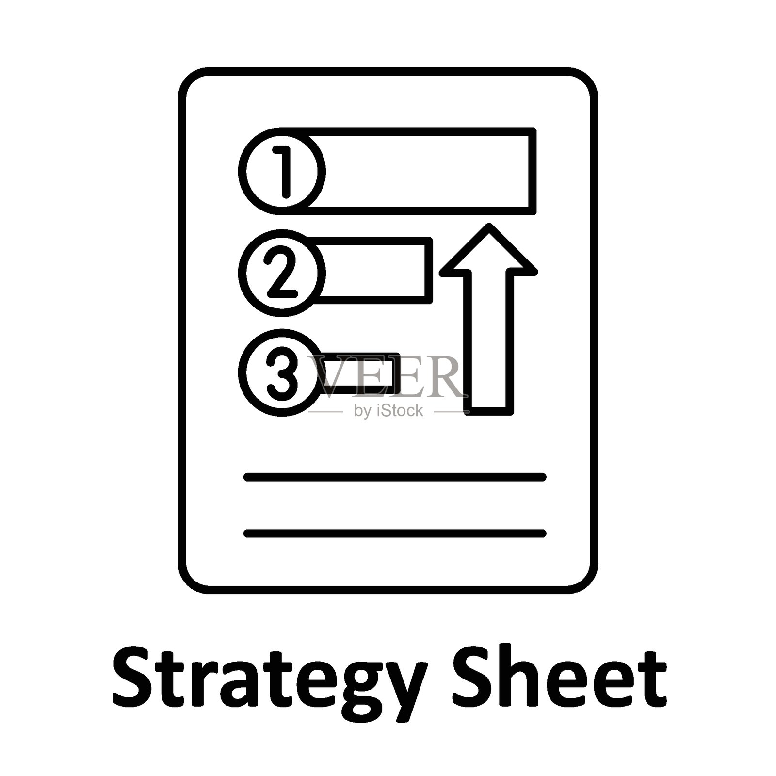 策略表矢量图标，易于修改或编辑插画图片素材
