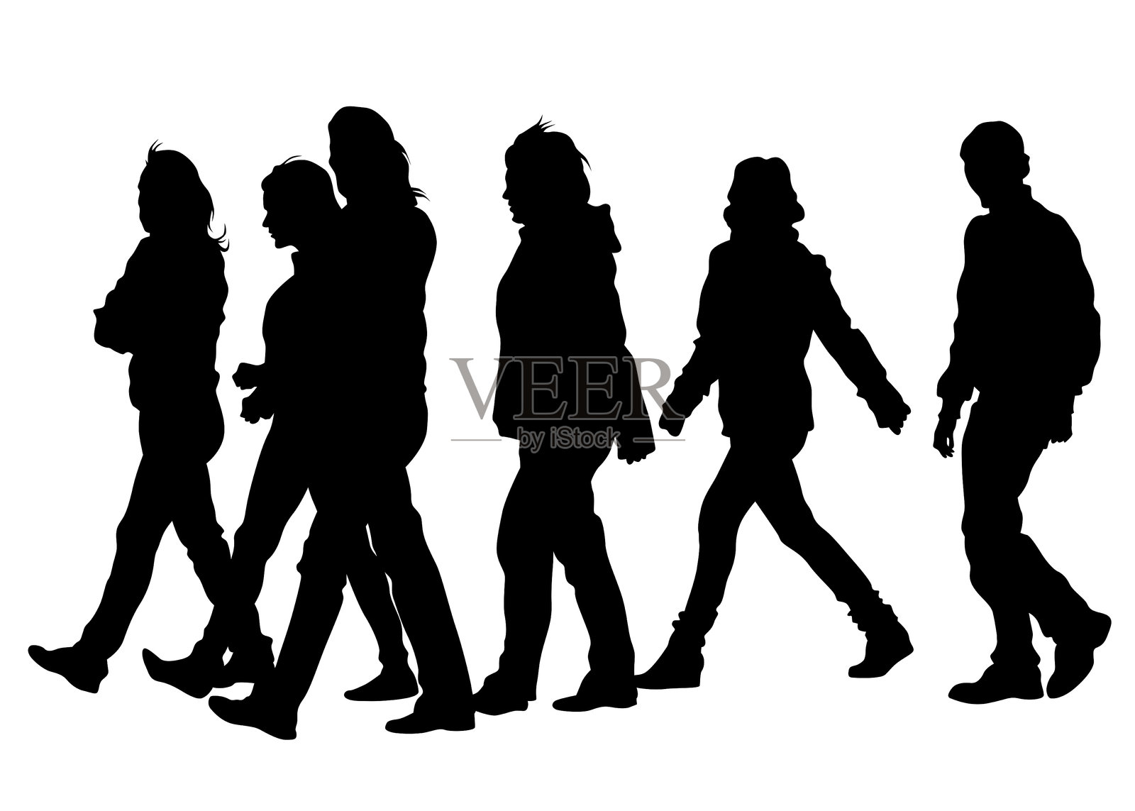 人群插画图片素材