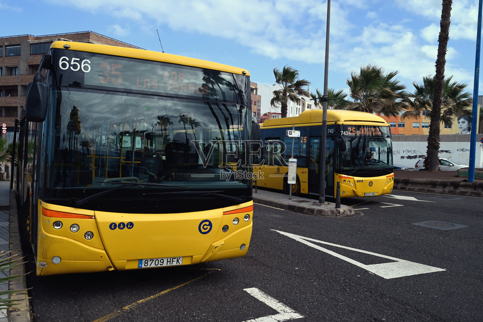 拉斯帕尔马斯公共交通照片摄影图片