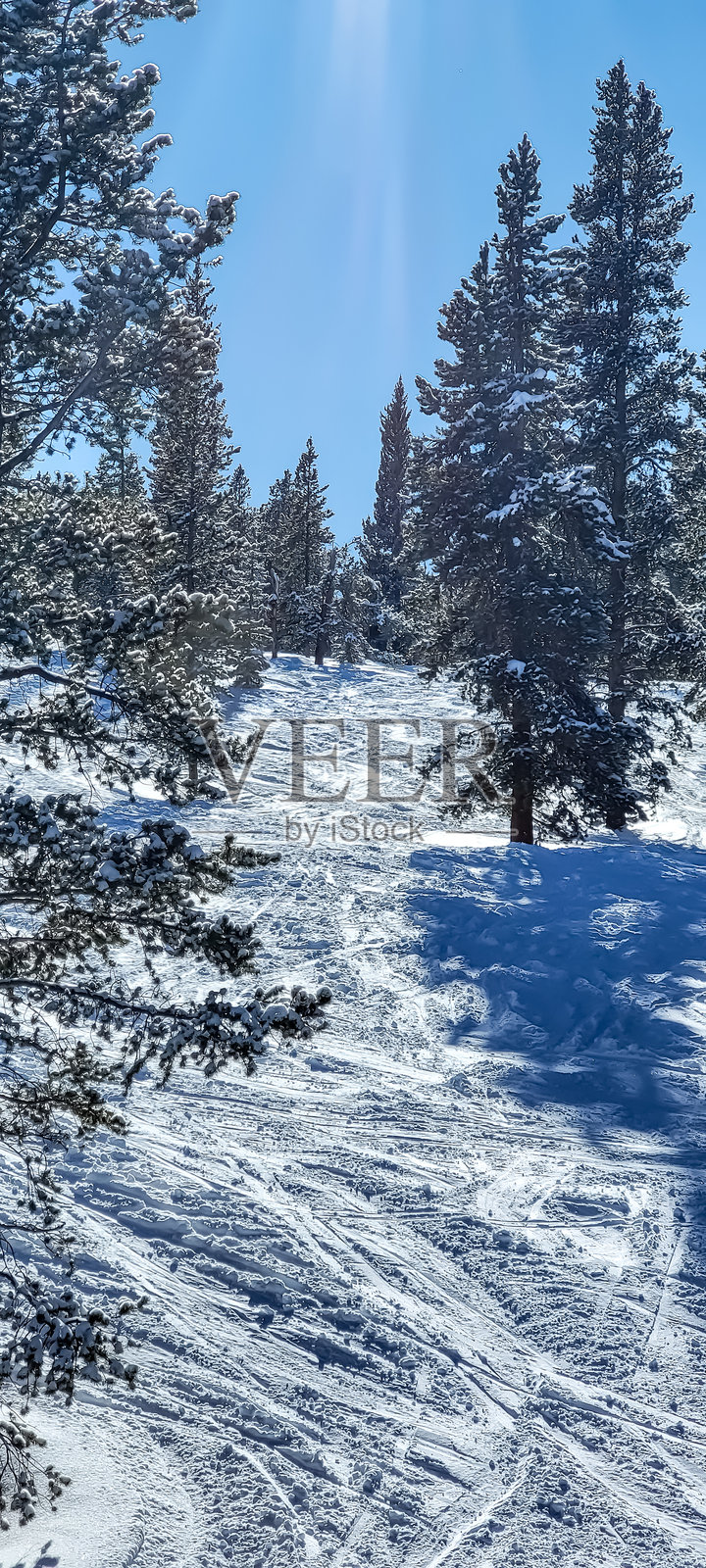 科罗拉多州比弗克里克滑雪照片摄影图片