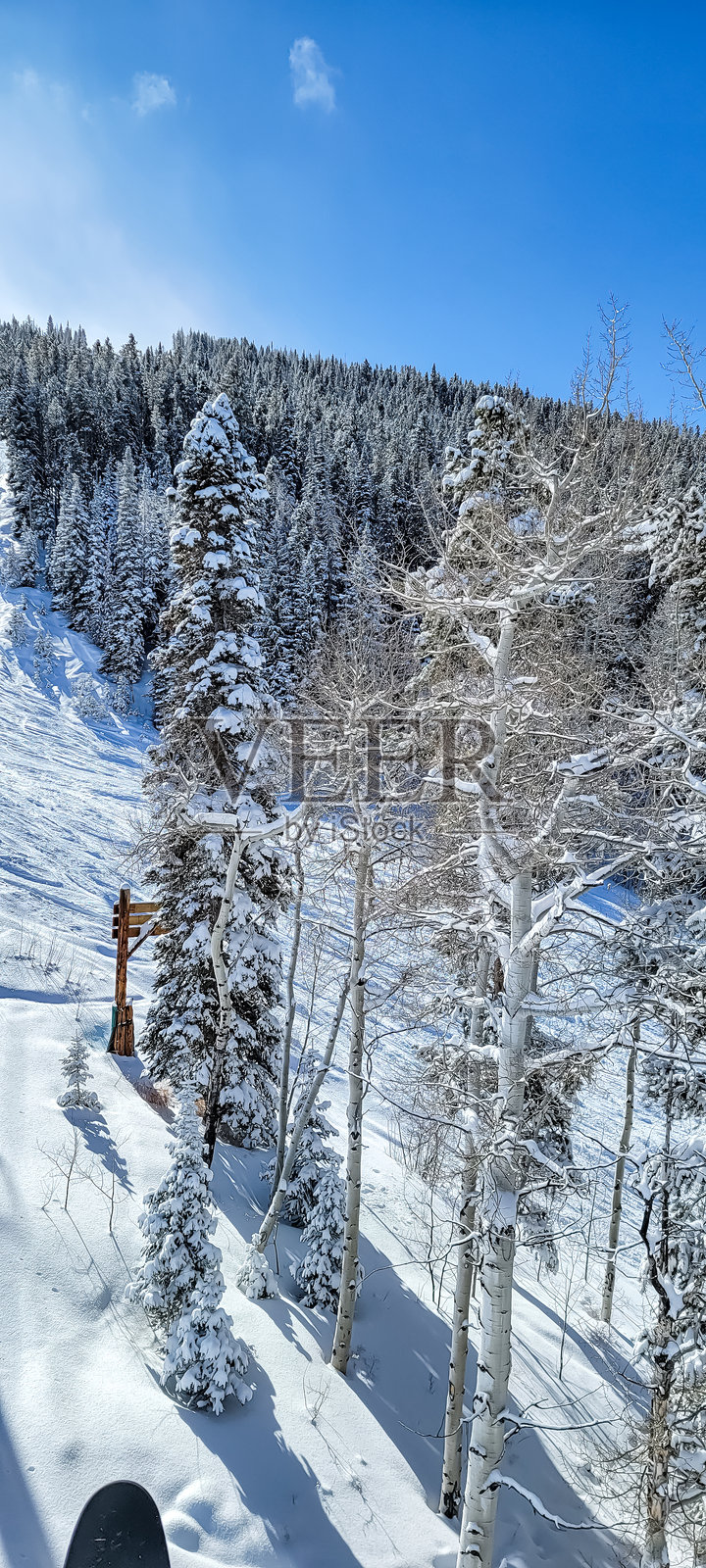 科罗拉多州比佛溪滑雪照片摄影图片