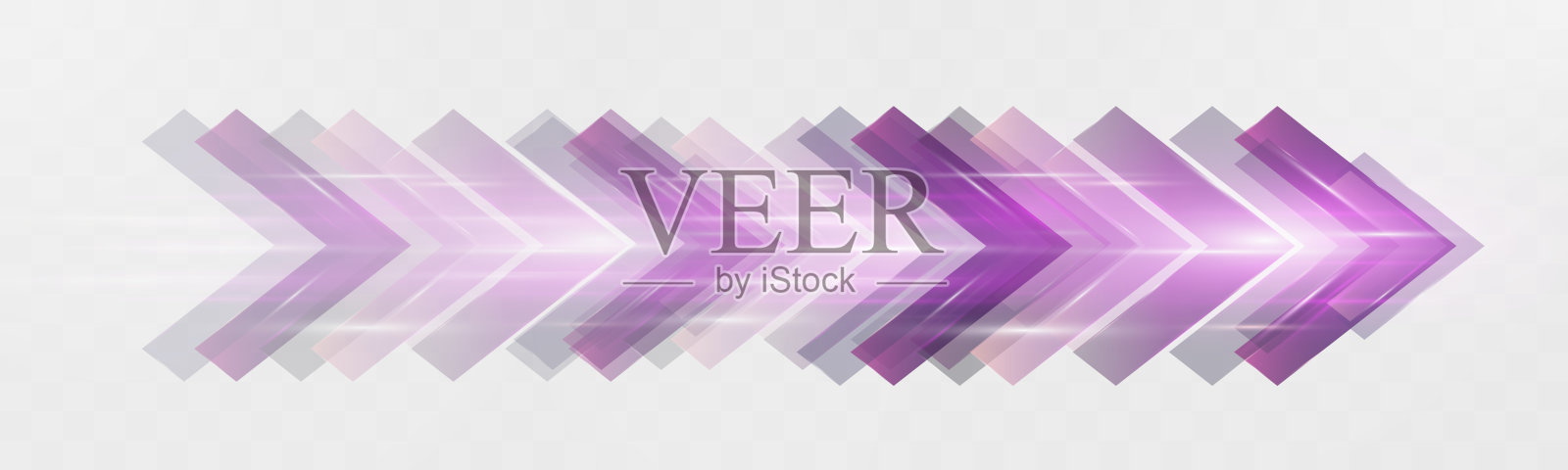 未来感的发光箭头，带有运动模糊效果。插画图片素材