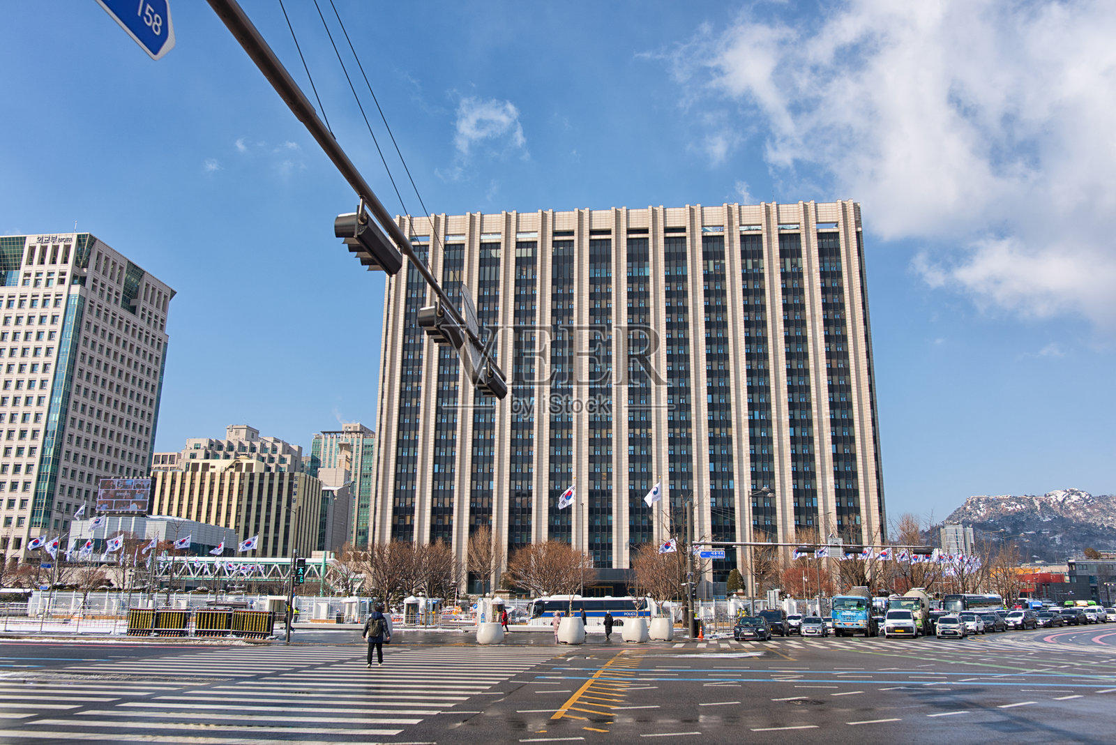 光化门广场的首尔政府综合大楼照片摄影图片