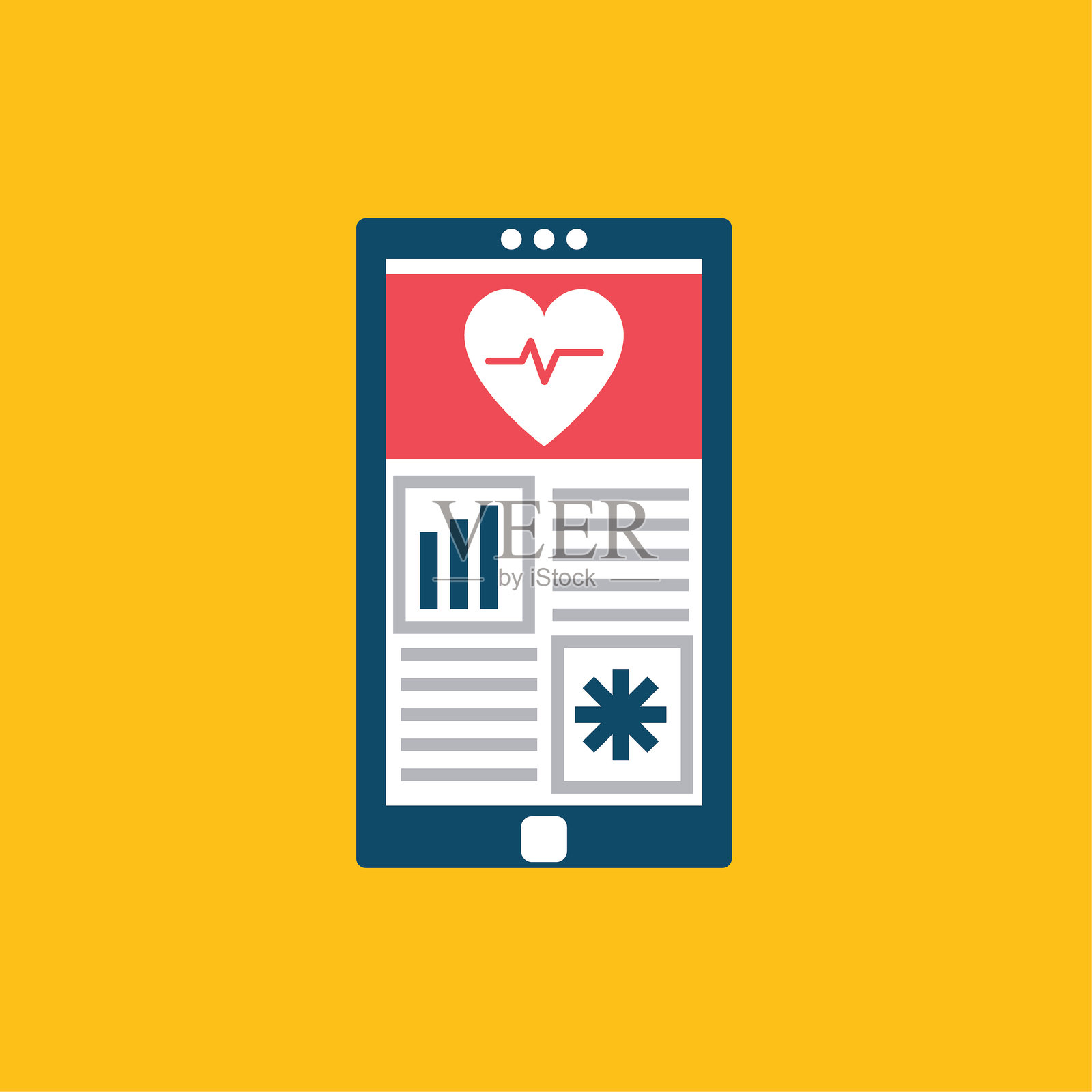 医疗保健图标在平面设计风格插画图片素材