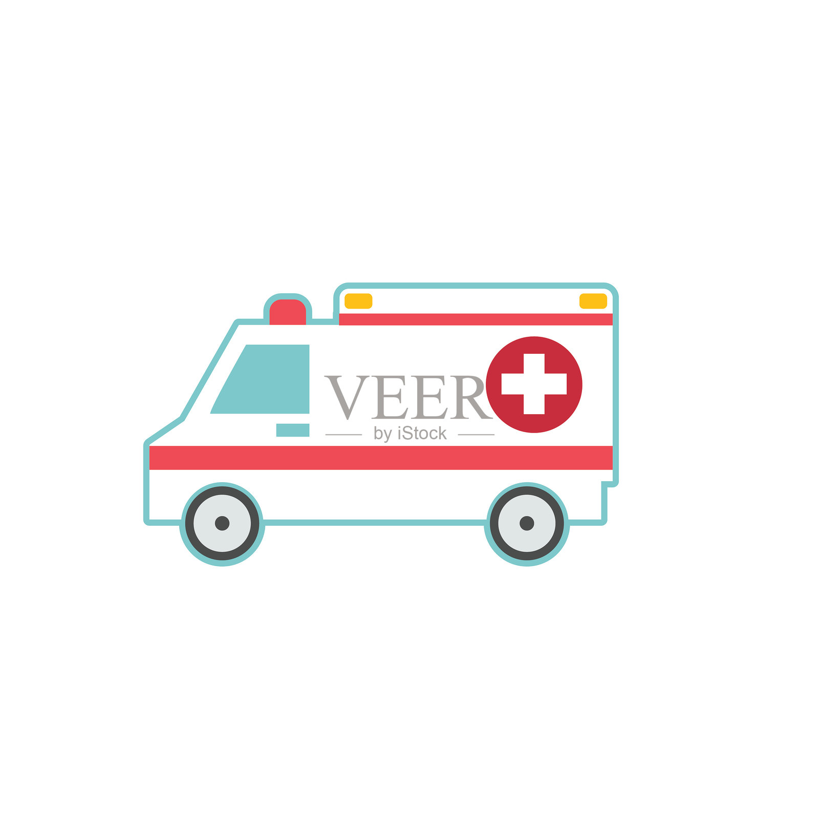 医疗保健图标在平面设计风格插画图片素材