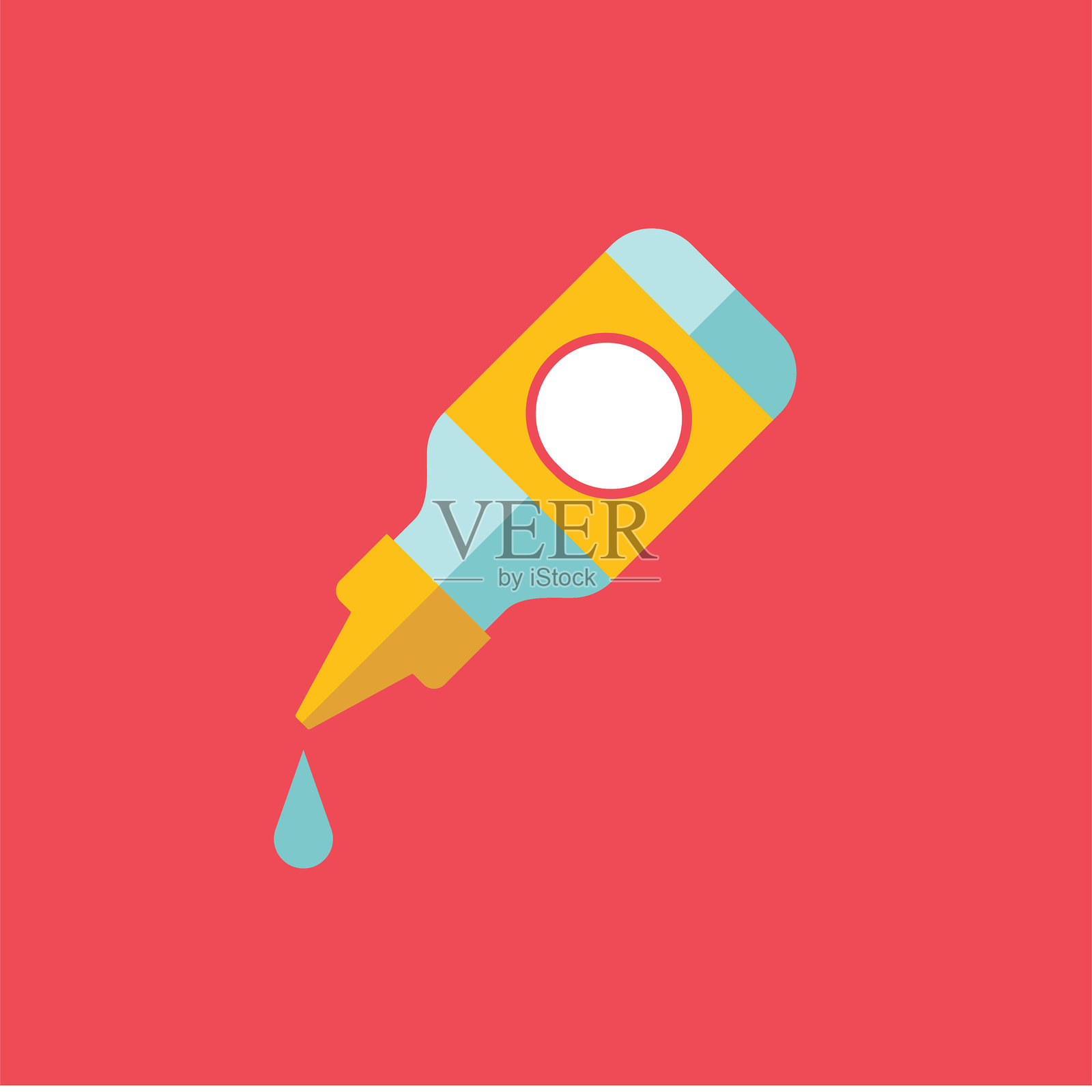 医疗保健图标在平面设计风格插画图片素材