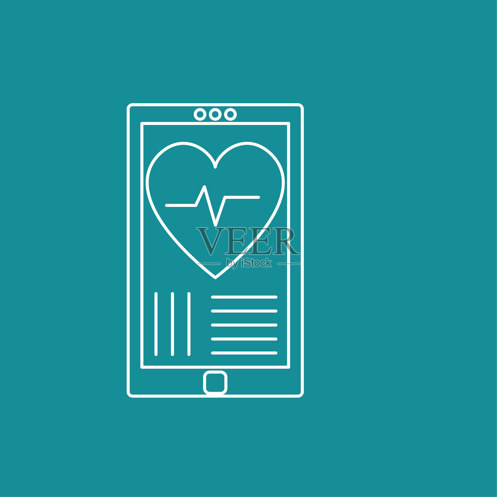 医疗保健图标在细线设计风格插画图片素材