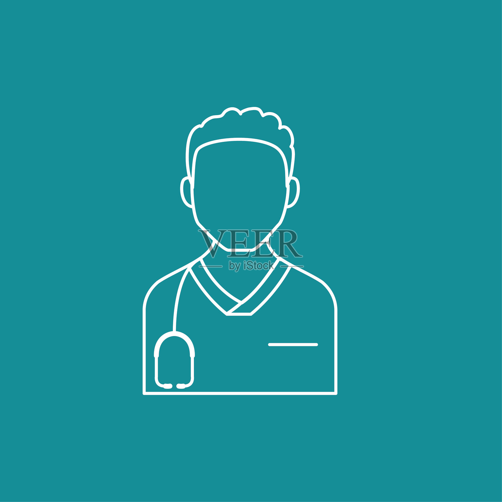 医疗保健图标在细线设计风格插画图片素材