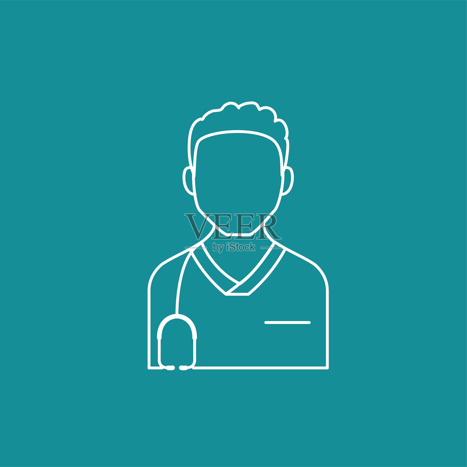 医疗保健图标在细线设计风格插画图片素材