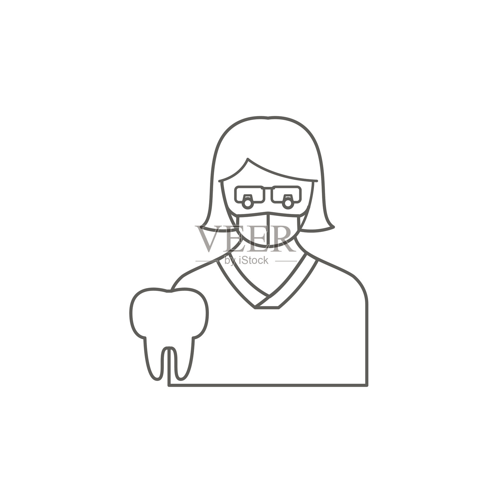 医疗保健人员图标插画图片素材