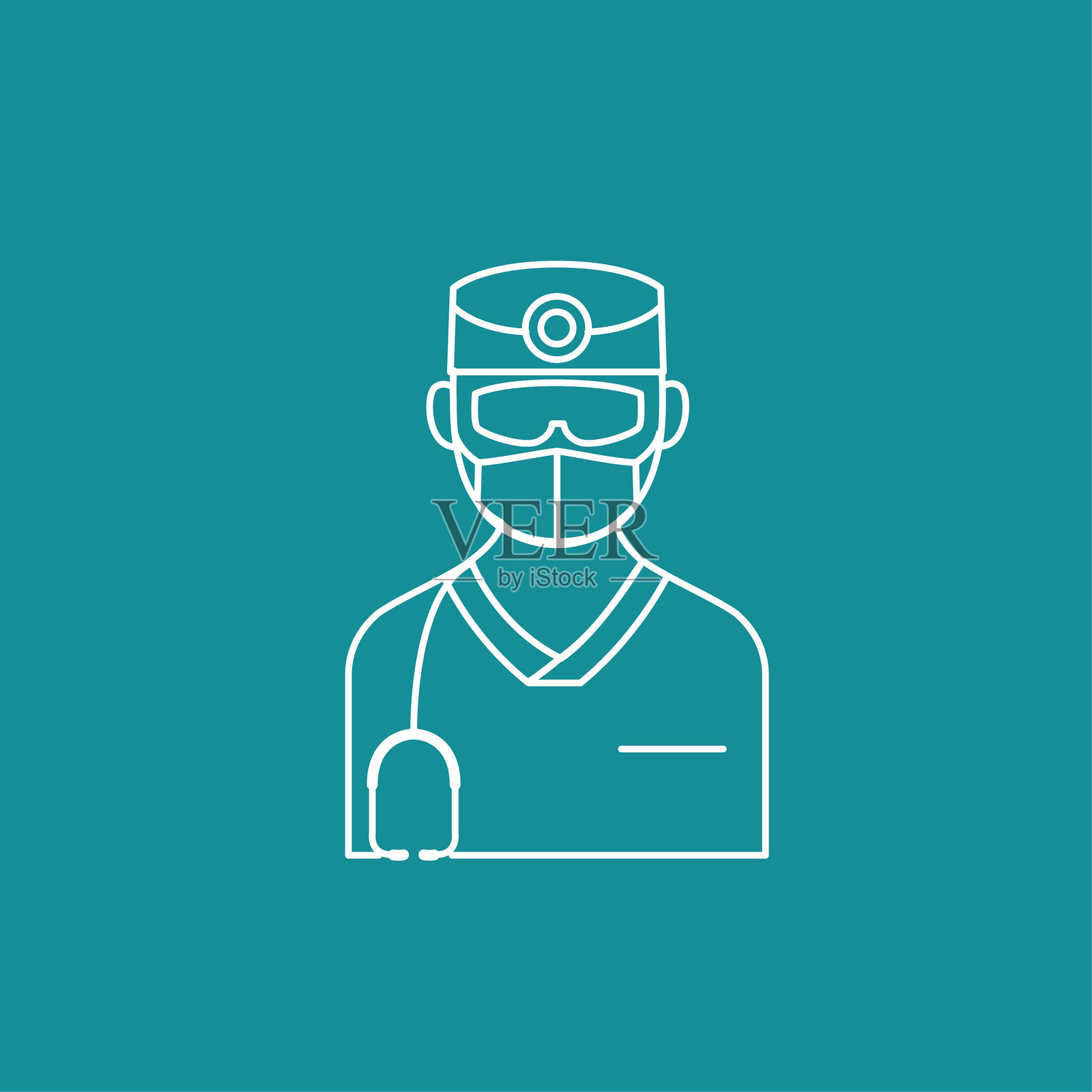 医疗保健图标在细线设计风格插画图片素材