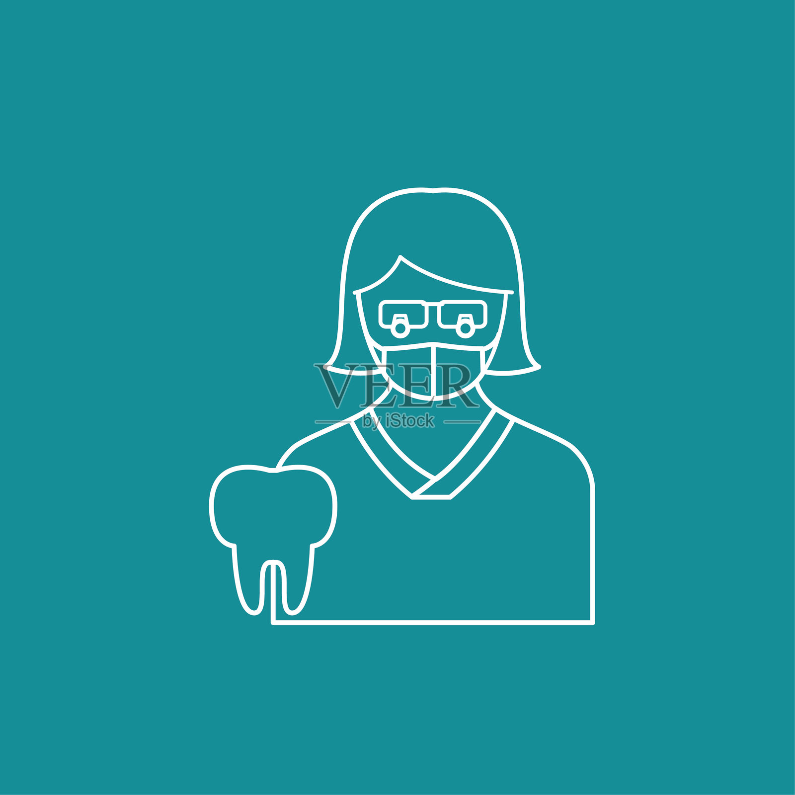 医疗保健图标在细线设计风格插画图片素材