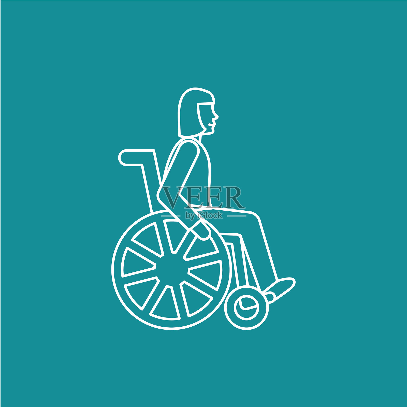 医疗保健图标在细线设计风格插画图片素材