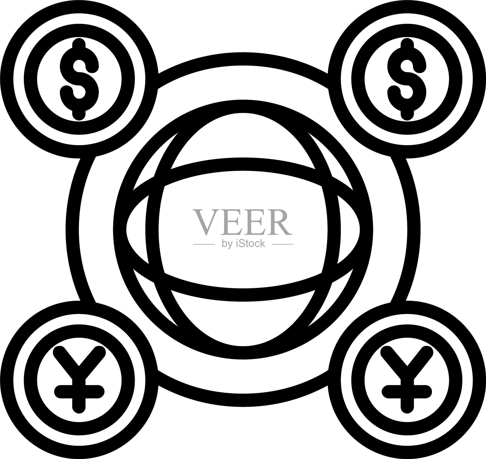 世界金融图标插画图片素材