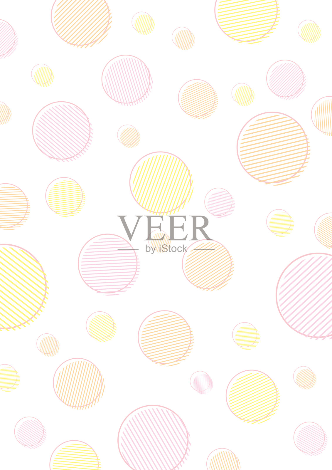 色彩丰富且简单的形状和条纹背景插图插画图片素材