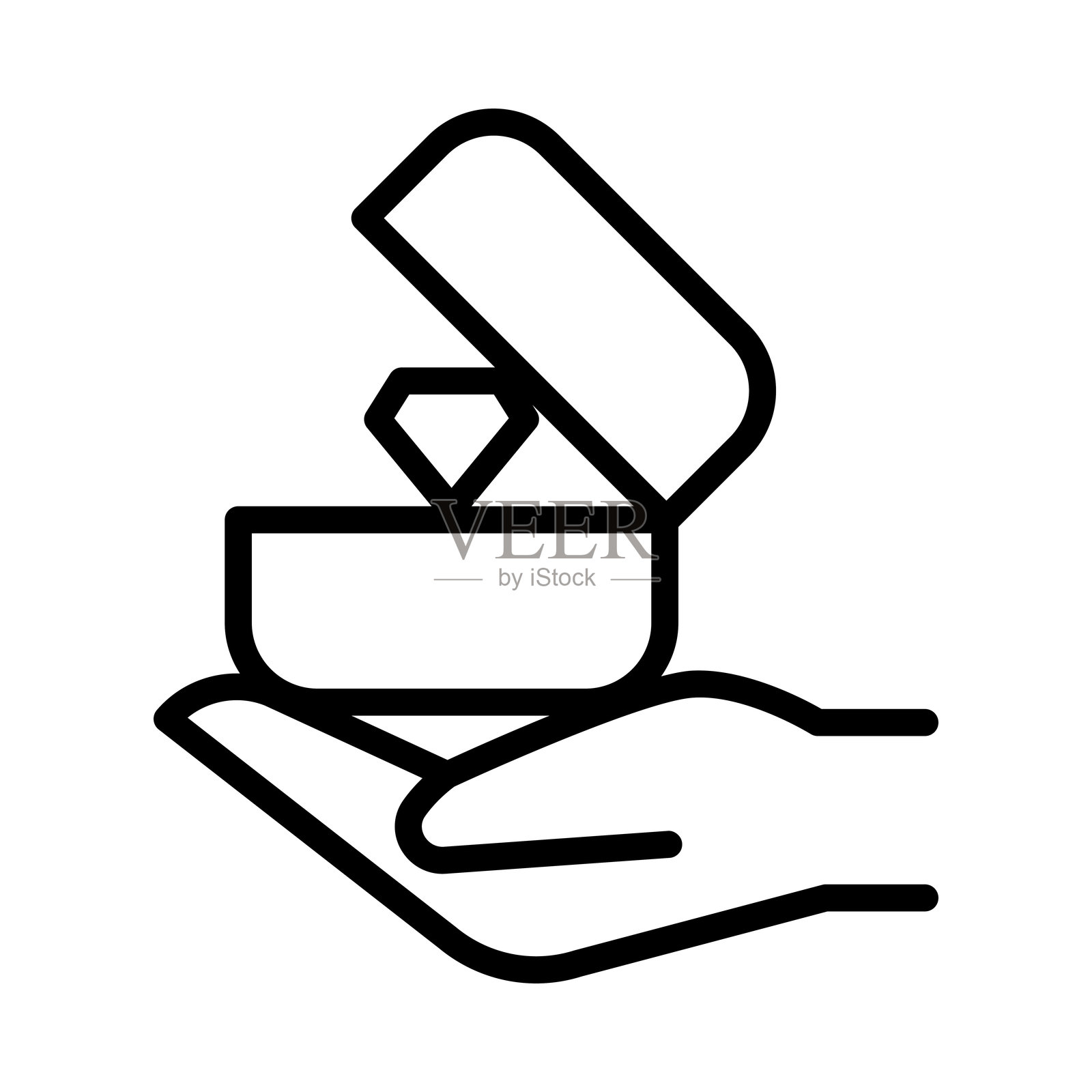 细线风格的钻石图标矢量插图设计插画图片素材