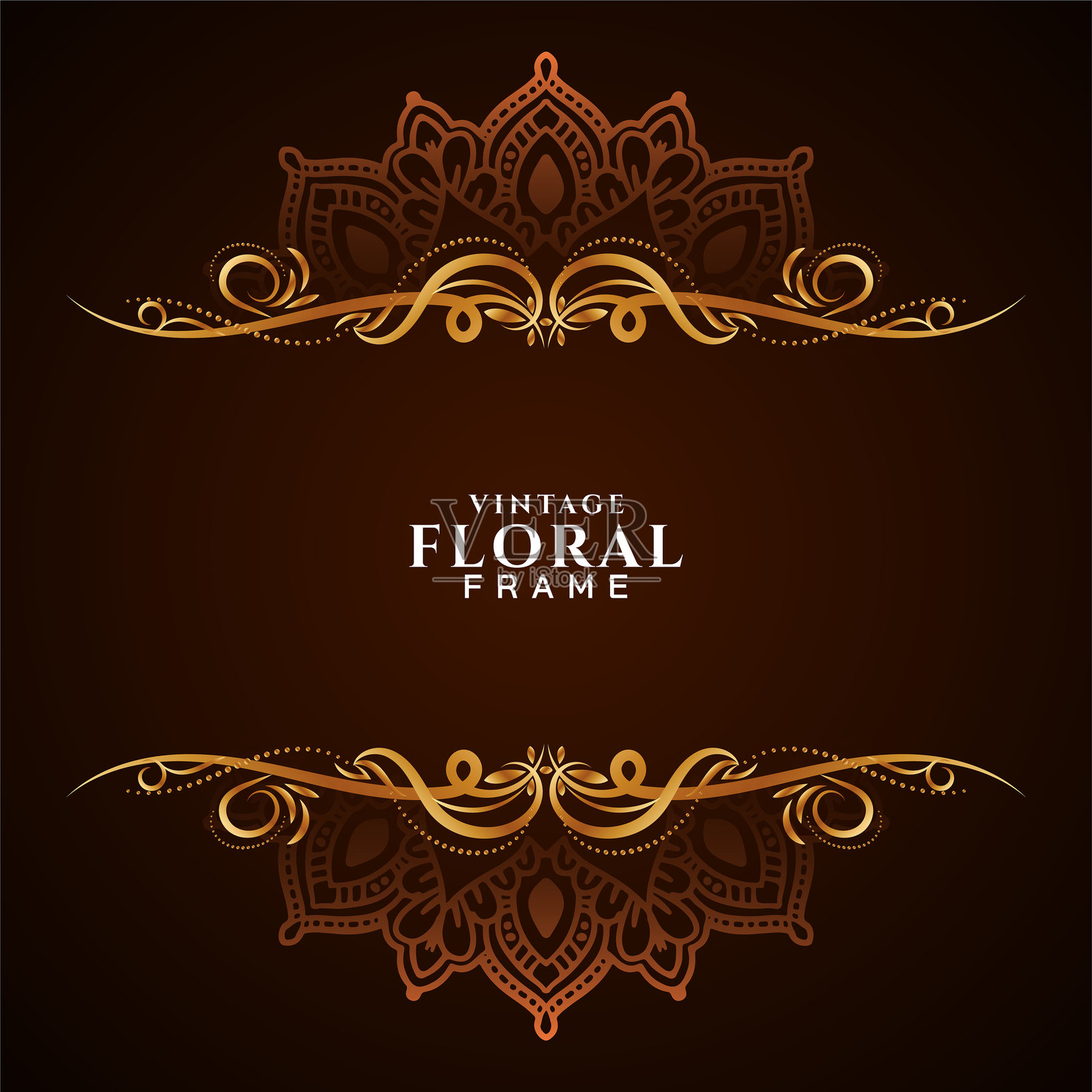 抽象美丽的装饰性花卉时尚背景插画图片素材