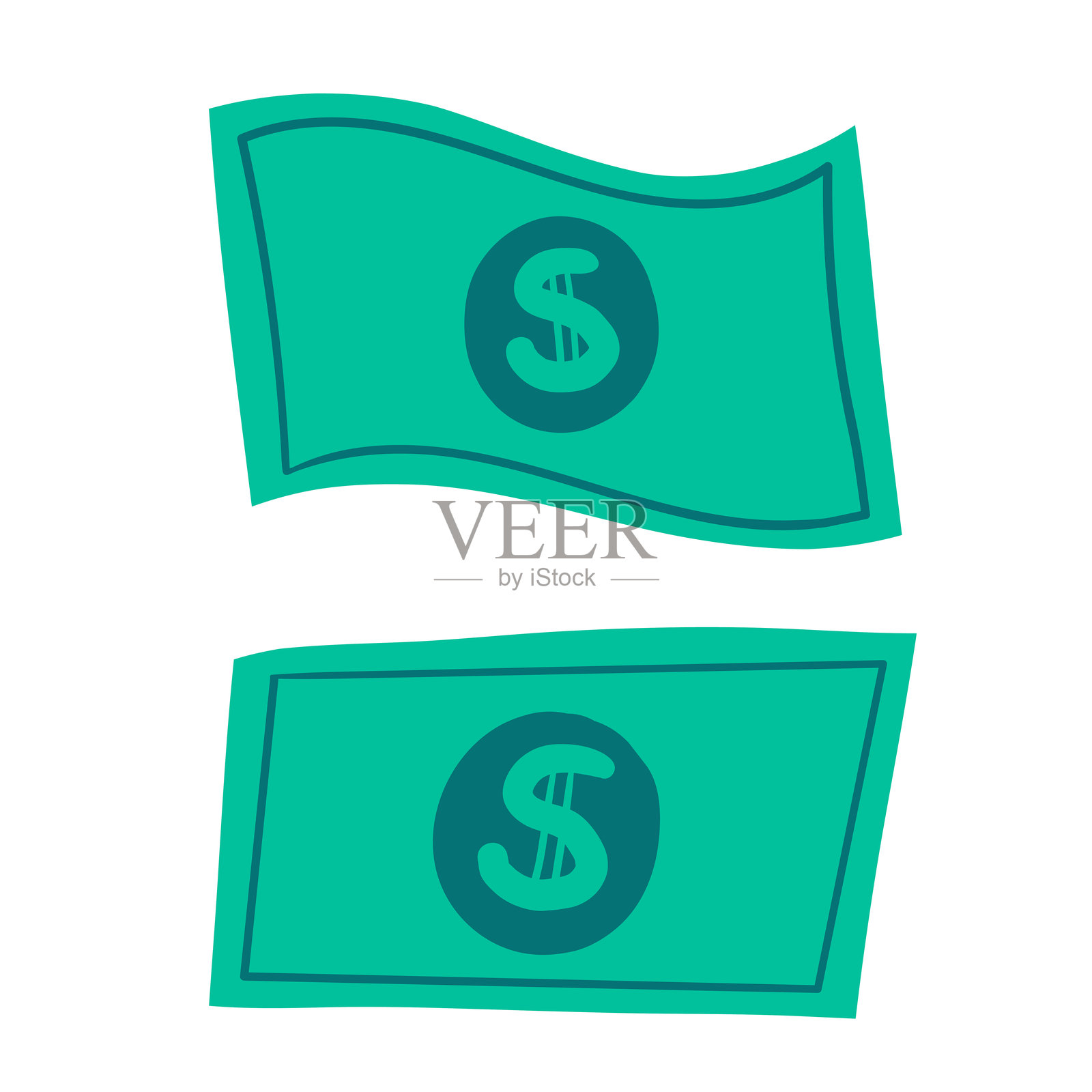 钱、金融、支付标志、图标、构图插画图片素材