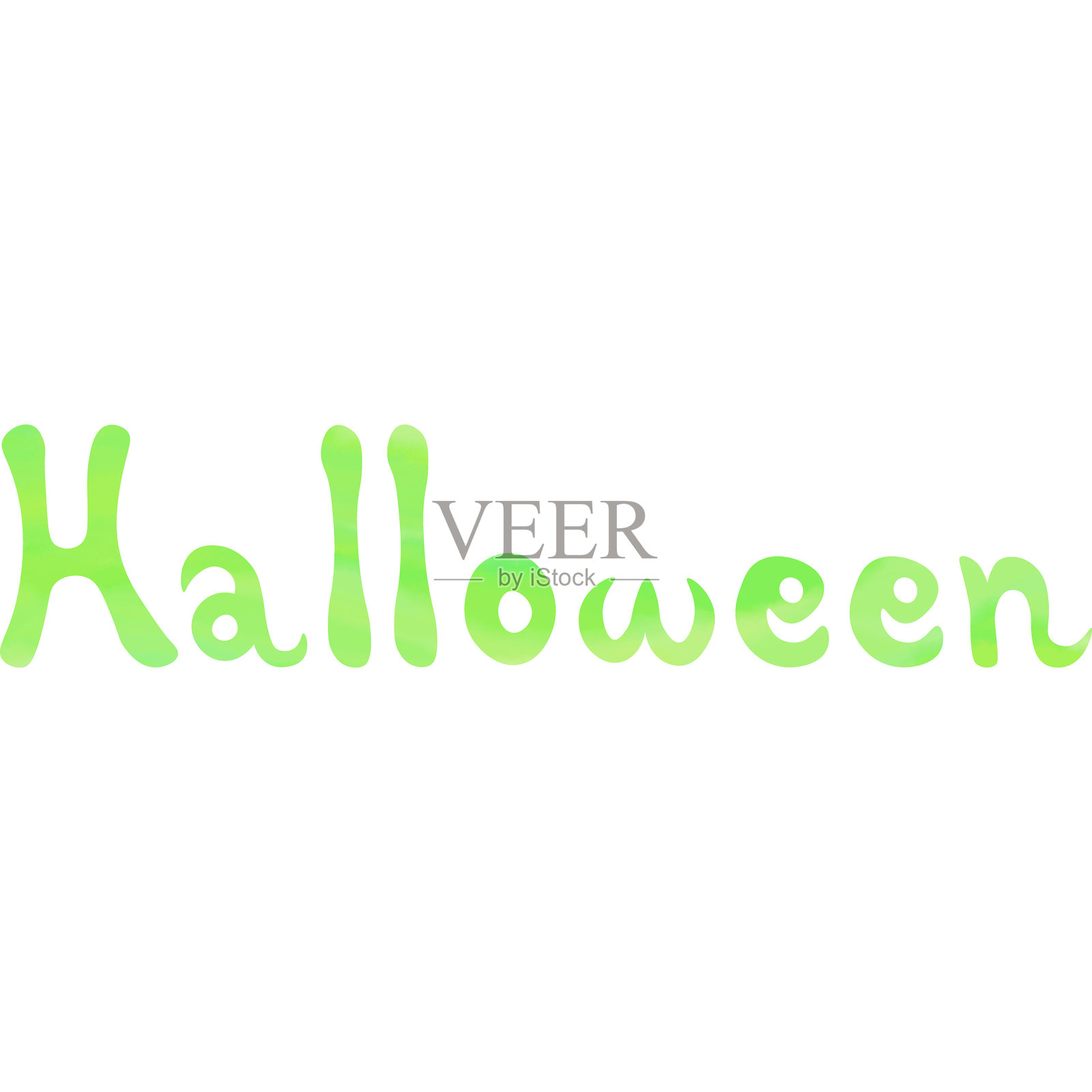 万圣节图标的剪贴画，带有美丽的渐变效果。插画图片素材