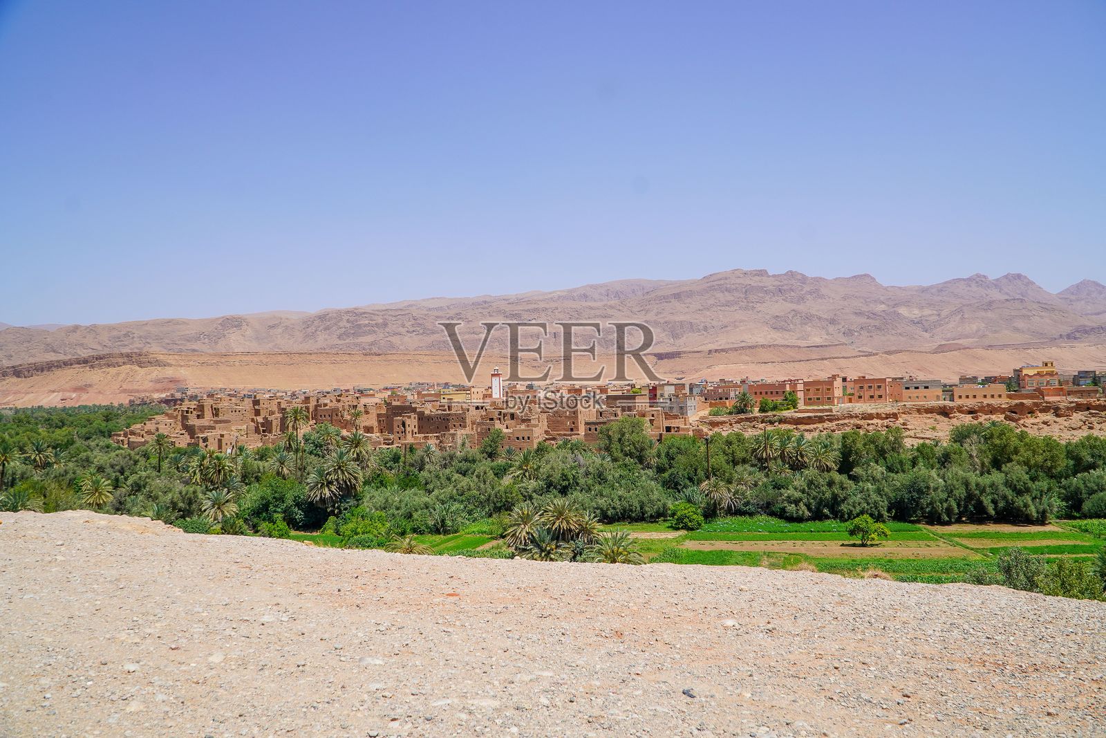 摩洛哥村庄与山地风光照片摄影图片