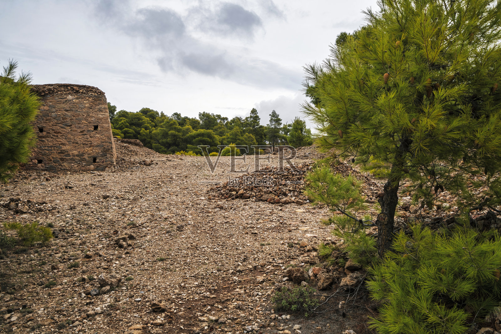 拉夫雷奥提基的古代矿业遗址与废墟照片摄影图片