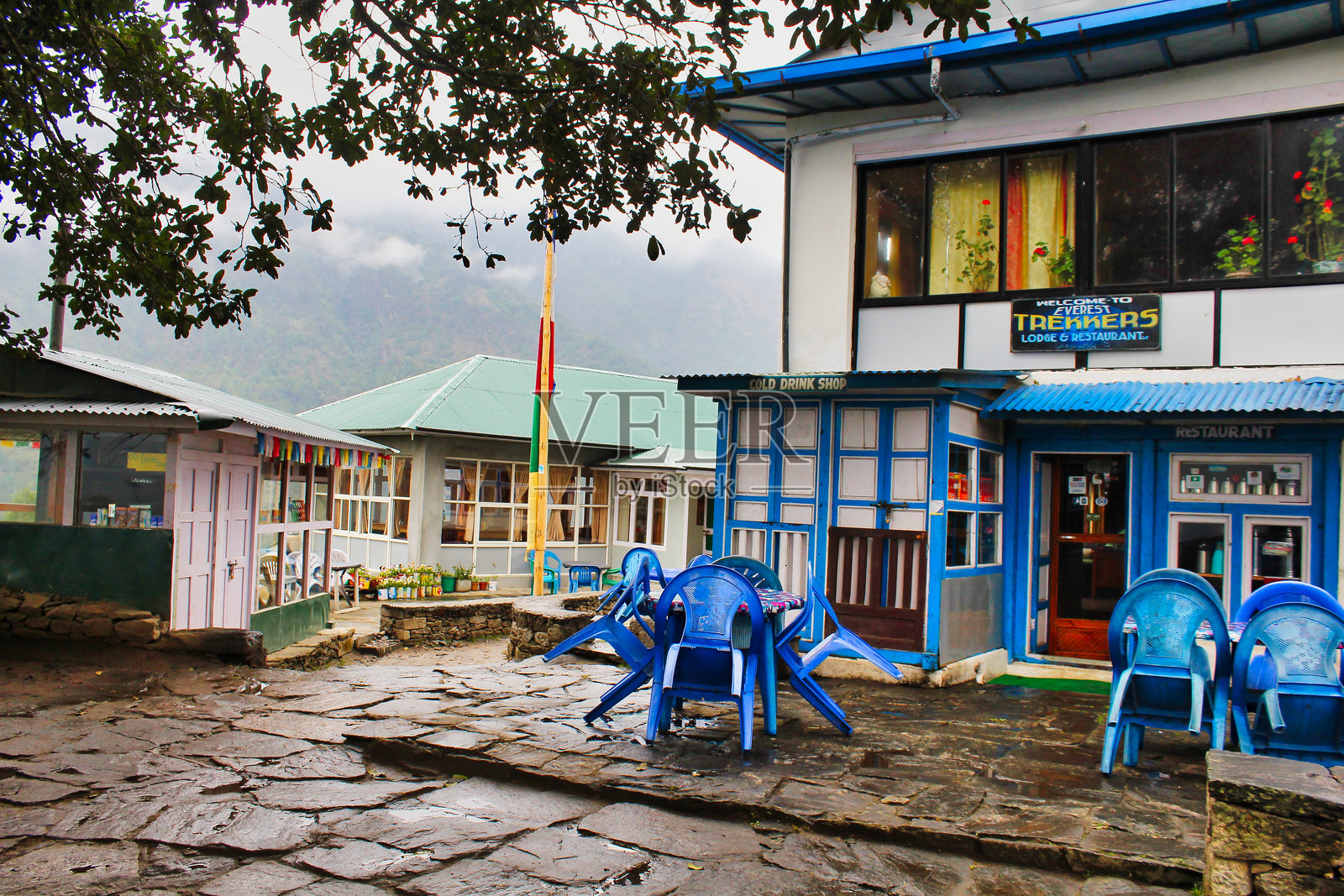 卢克拉镇,索洛库姆布,尼泊尔照片摄影图片