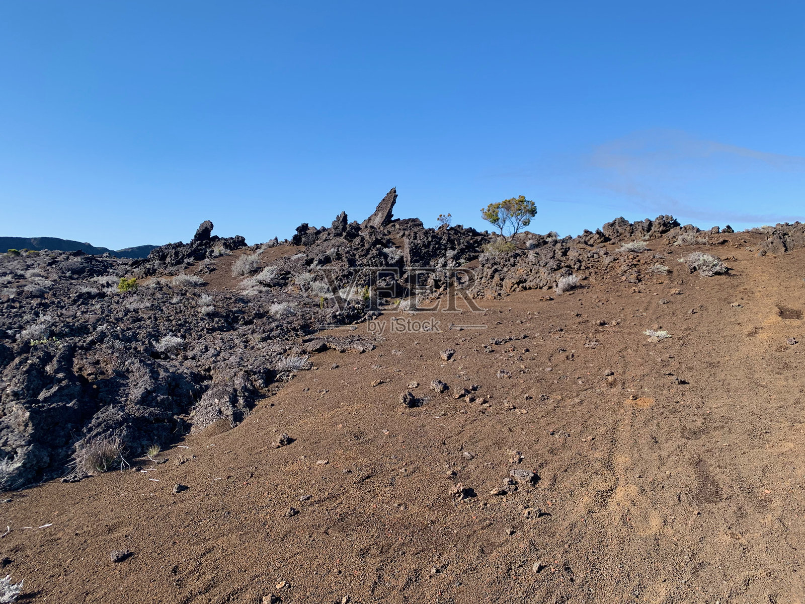 留尼汪岛的沙地平原照片摄影图片