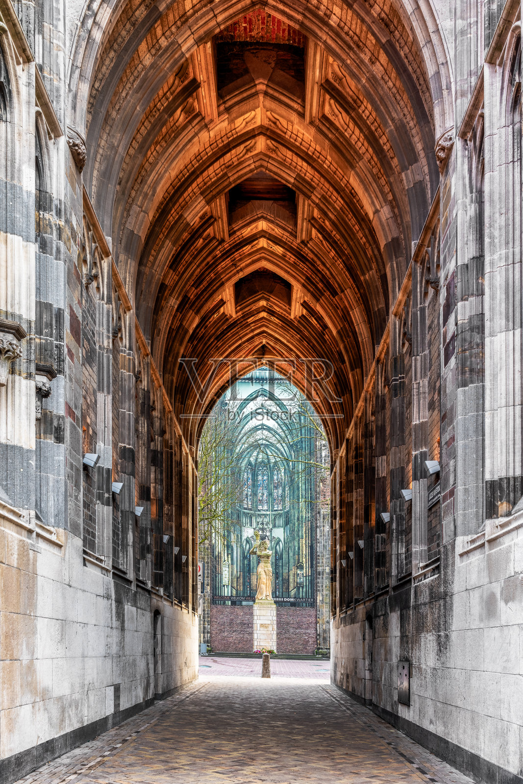 荷兰乌特勒支老城的壮丽中世纪建筑照片摄影图片