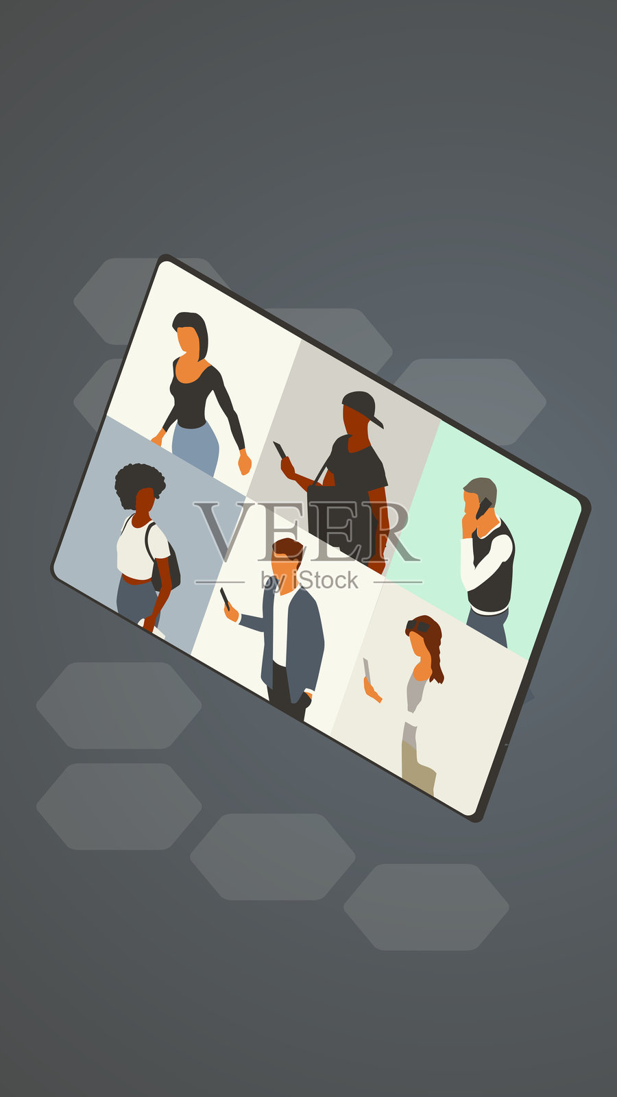 视频聊天插画图片素材