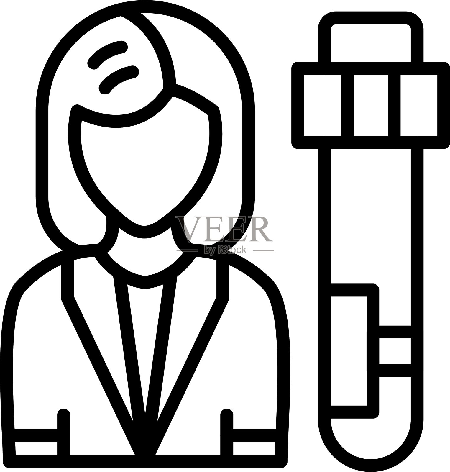 科学家图标插画图片素材