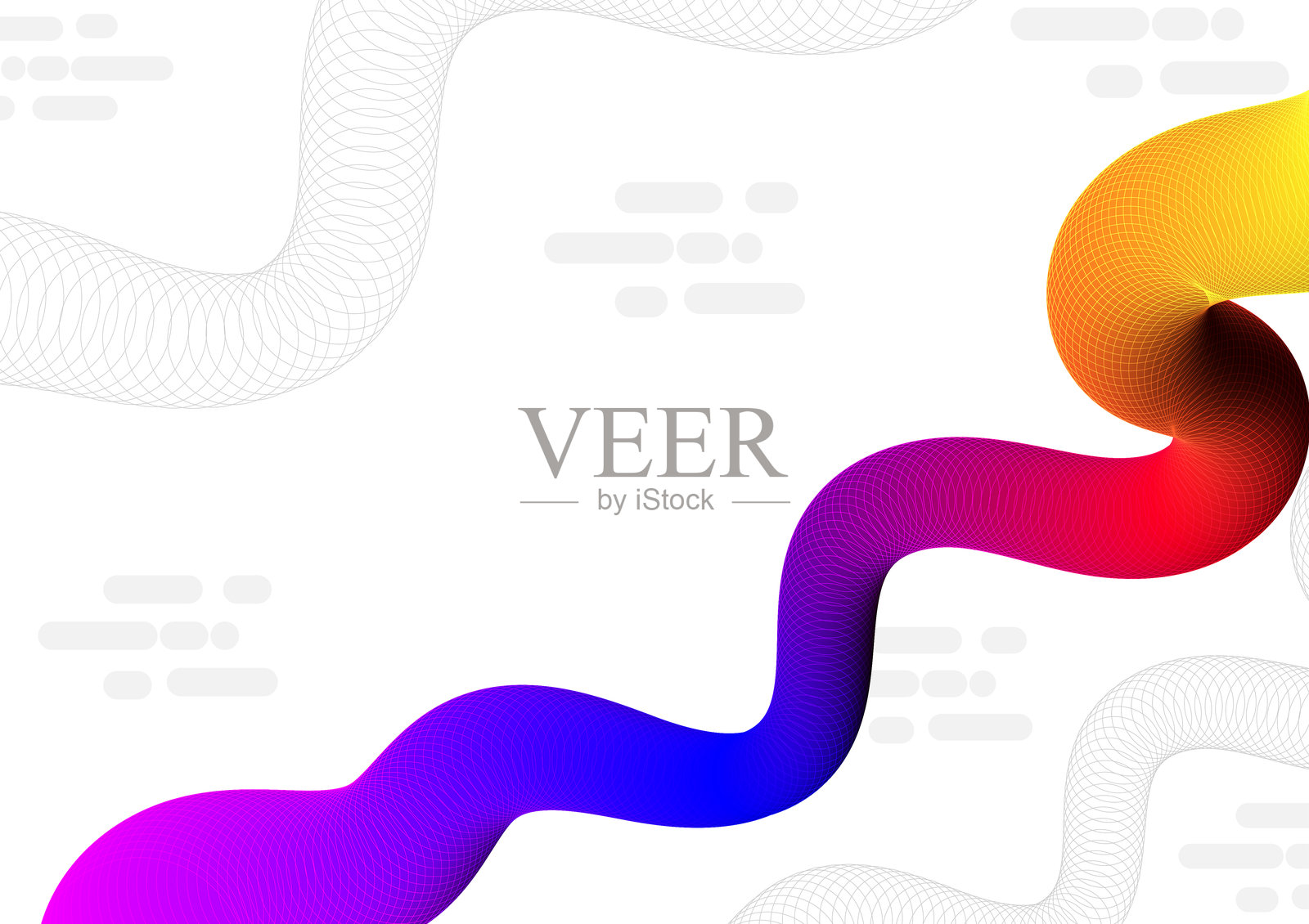 数字流体背景。波浪色彩形状概念。用于抽象未来流体技术渐变背景的设计。插画图片素材